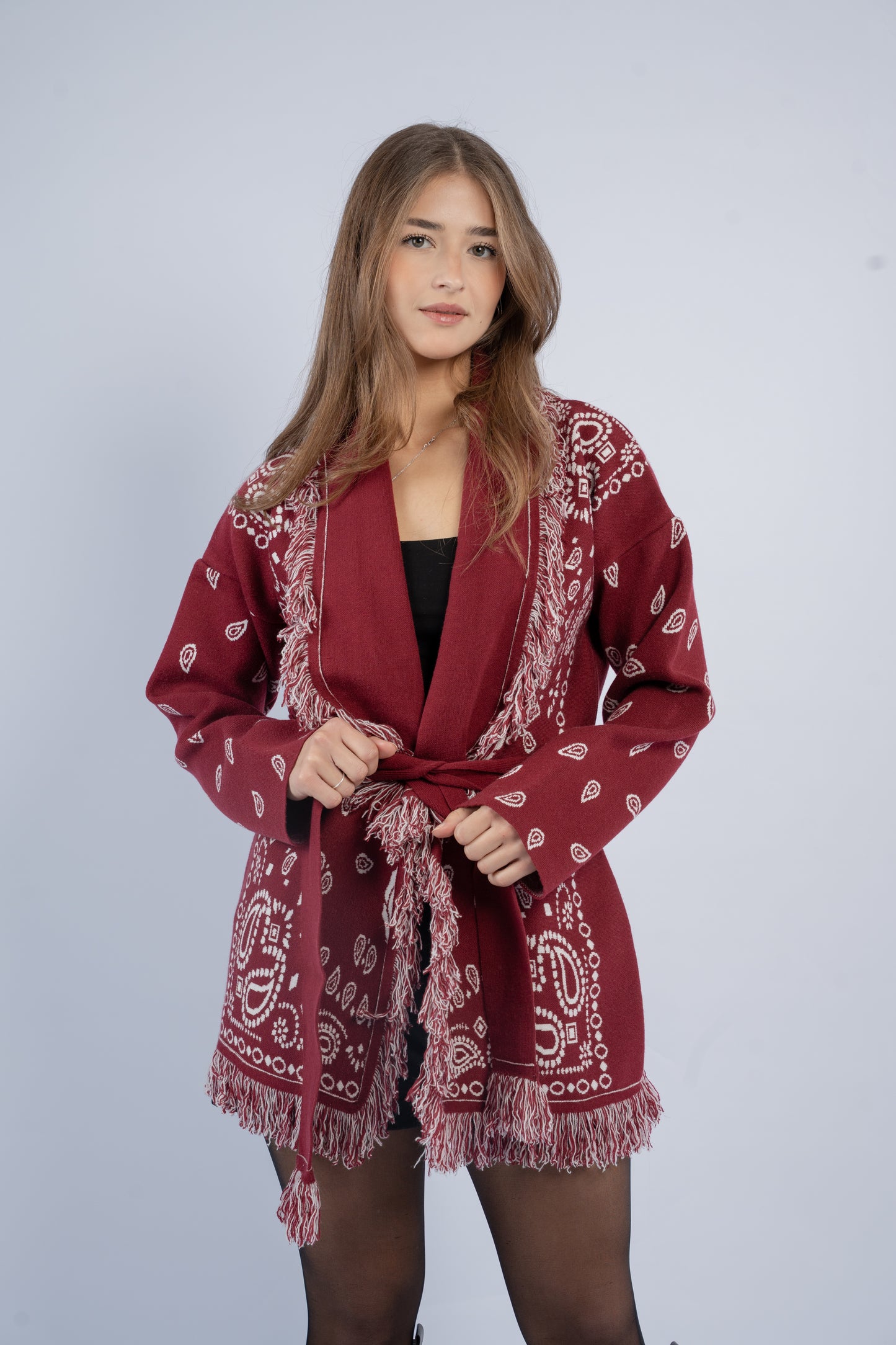 Western silhouette cardigan