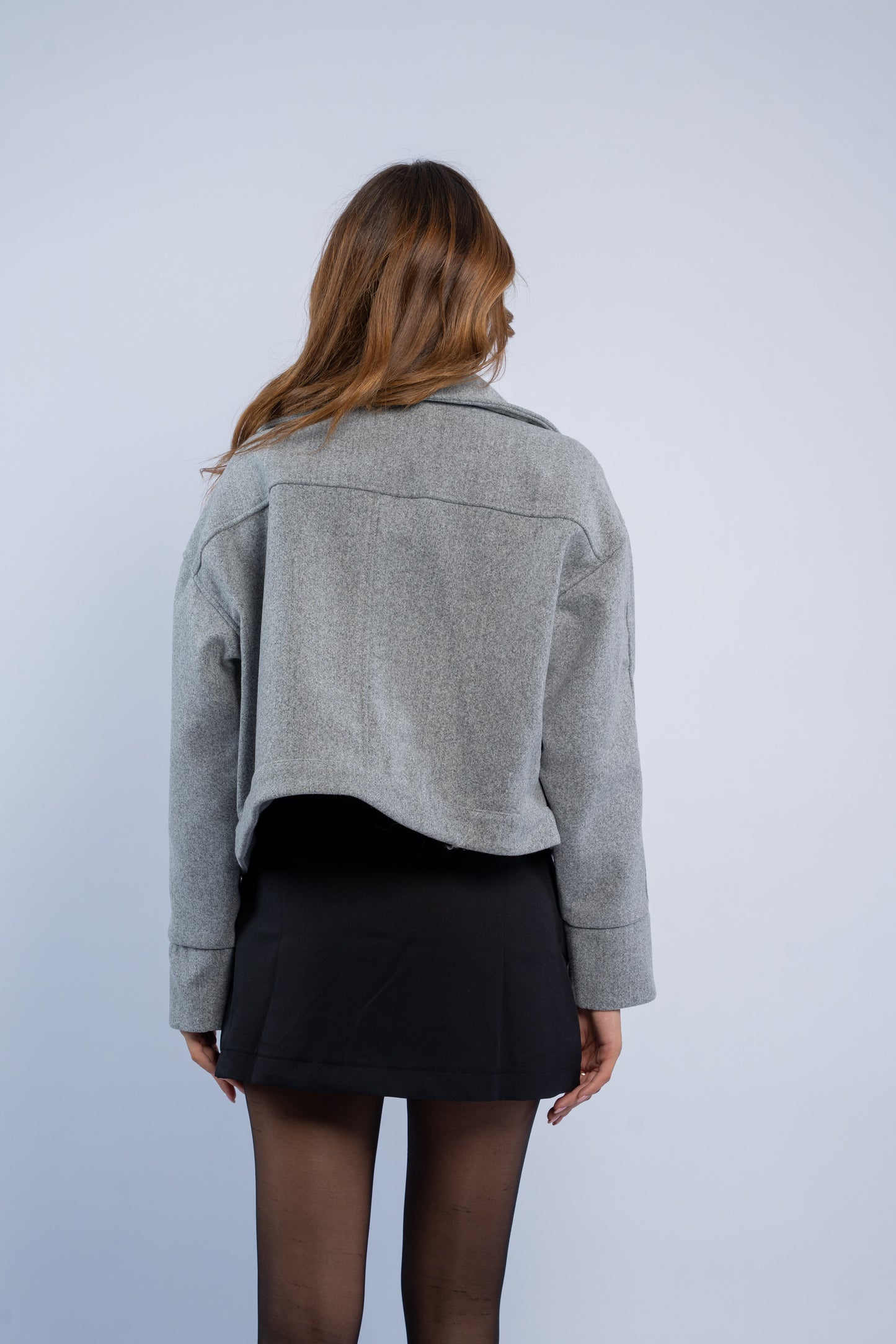 Wool jacket with buttons