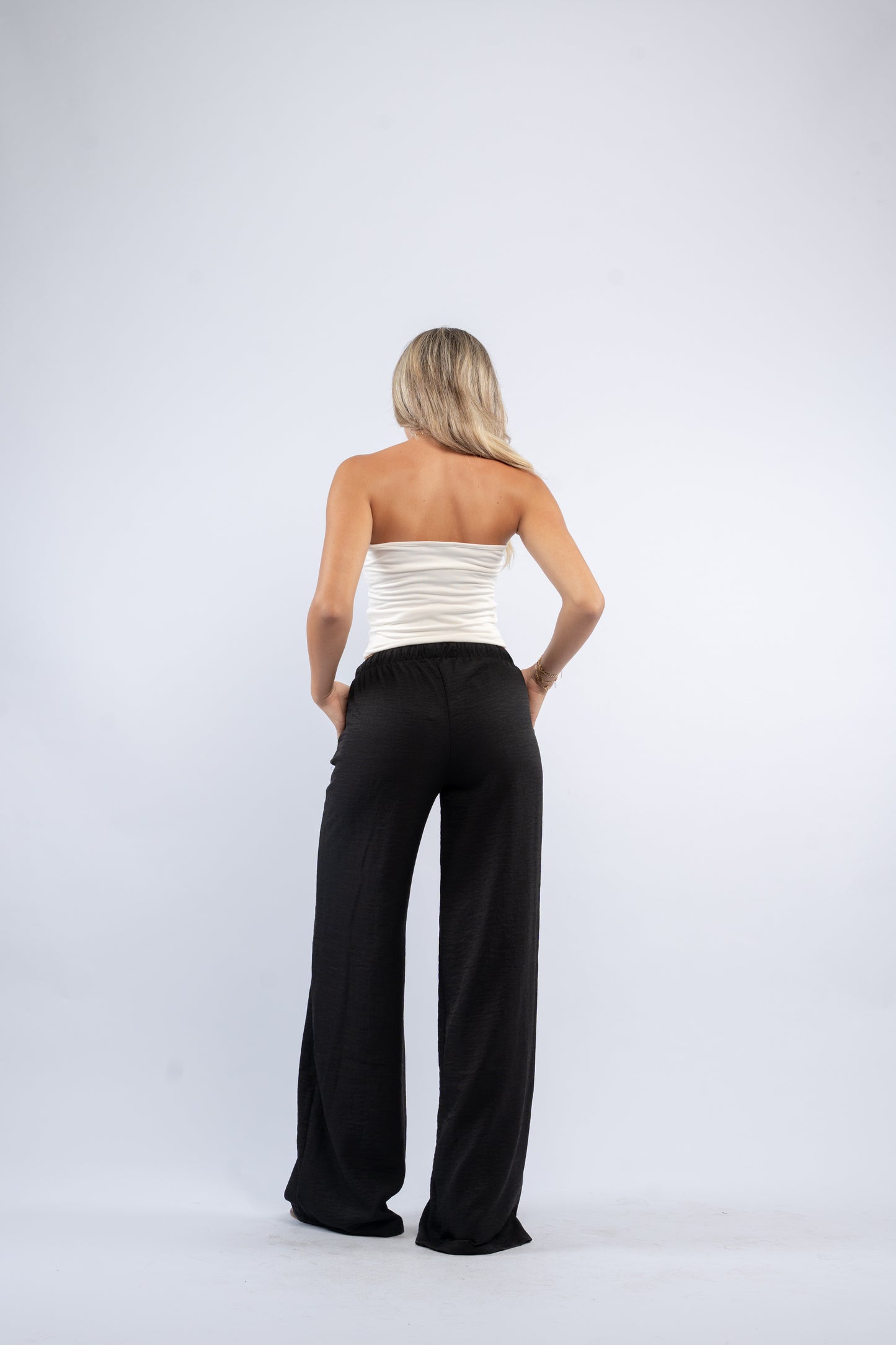 Low waist linen pants
