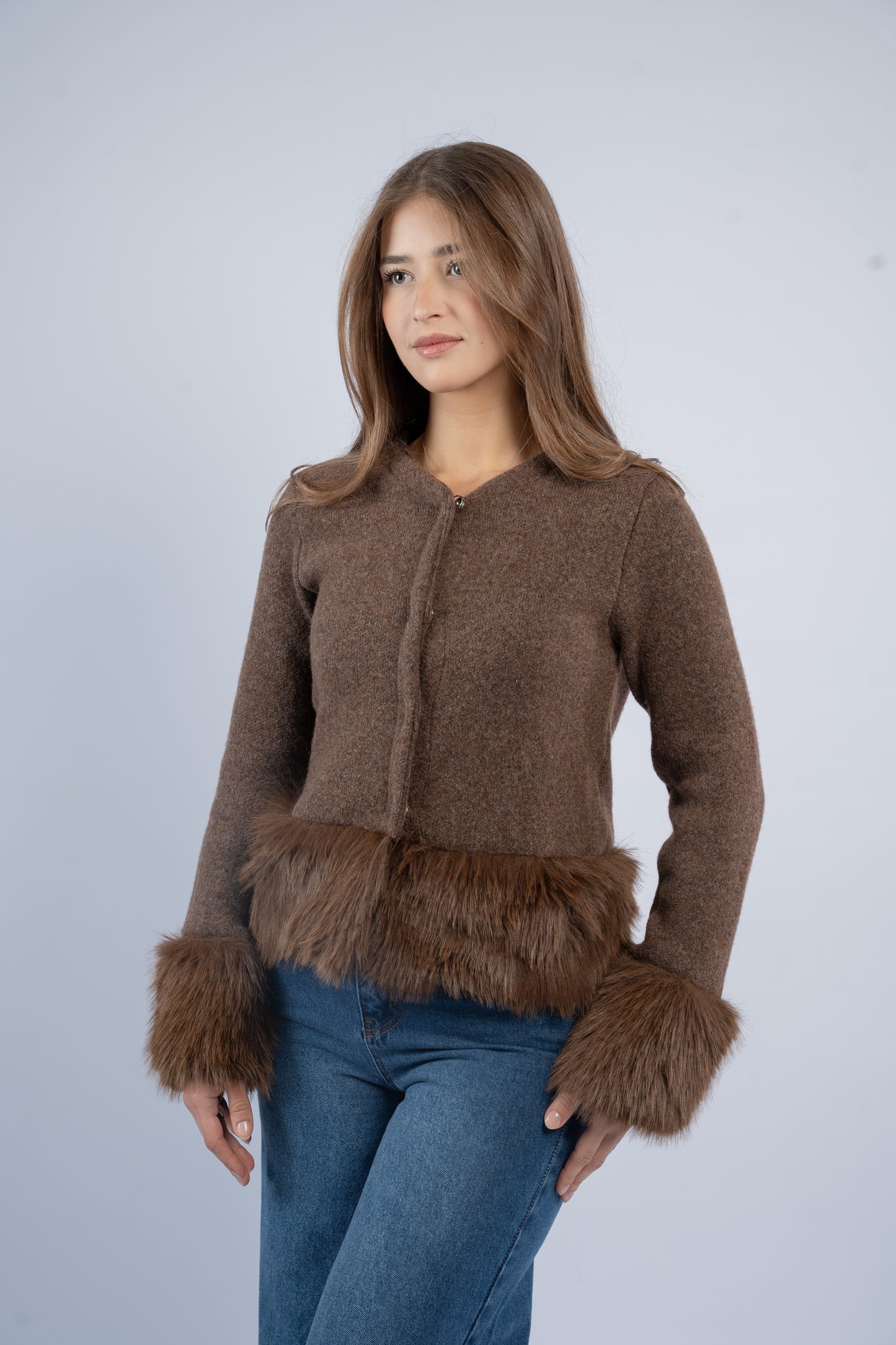 Statement fur cardigan