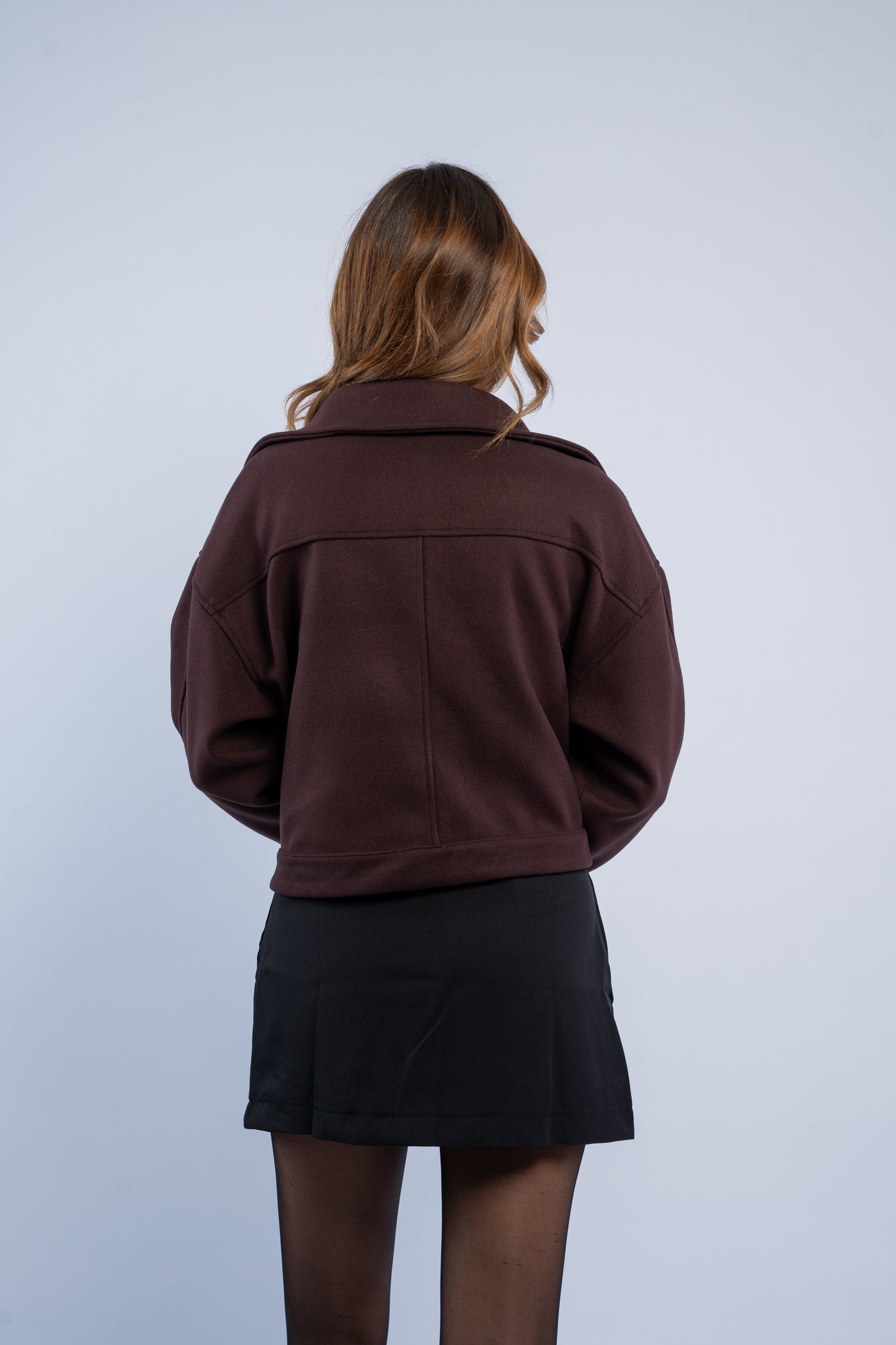 Wool jacket with buttons