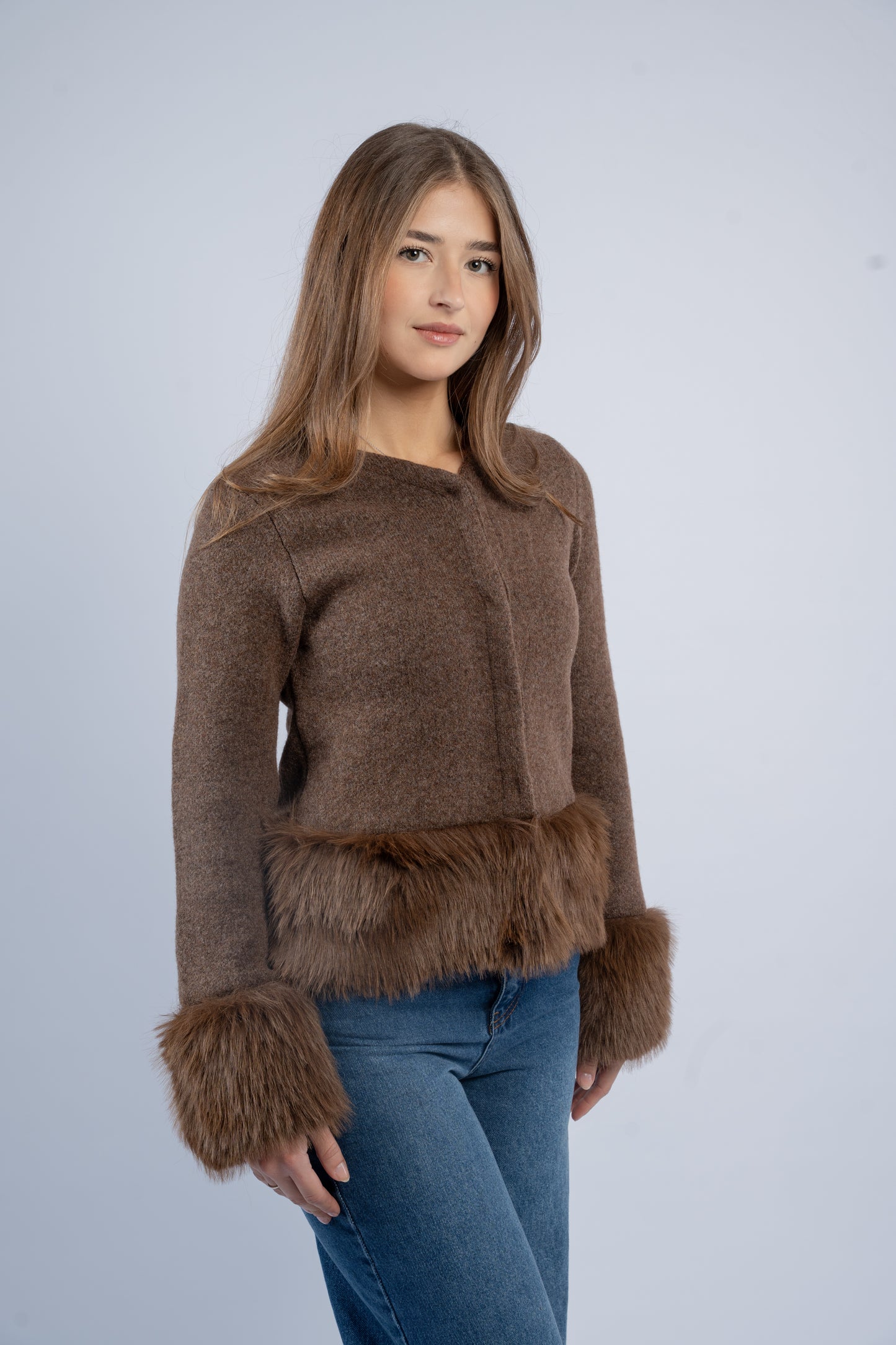 Statement fur cardigan