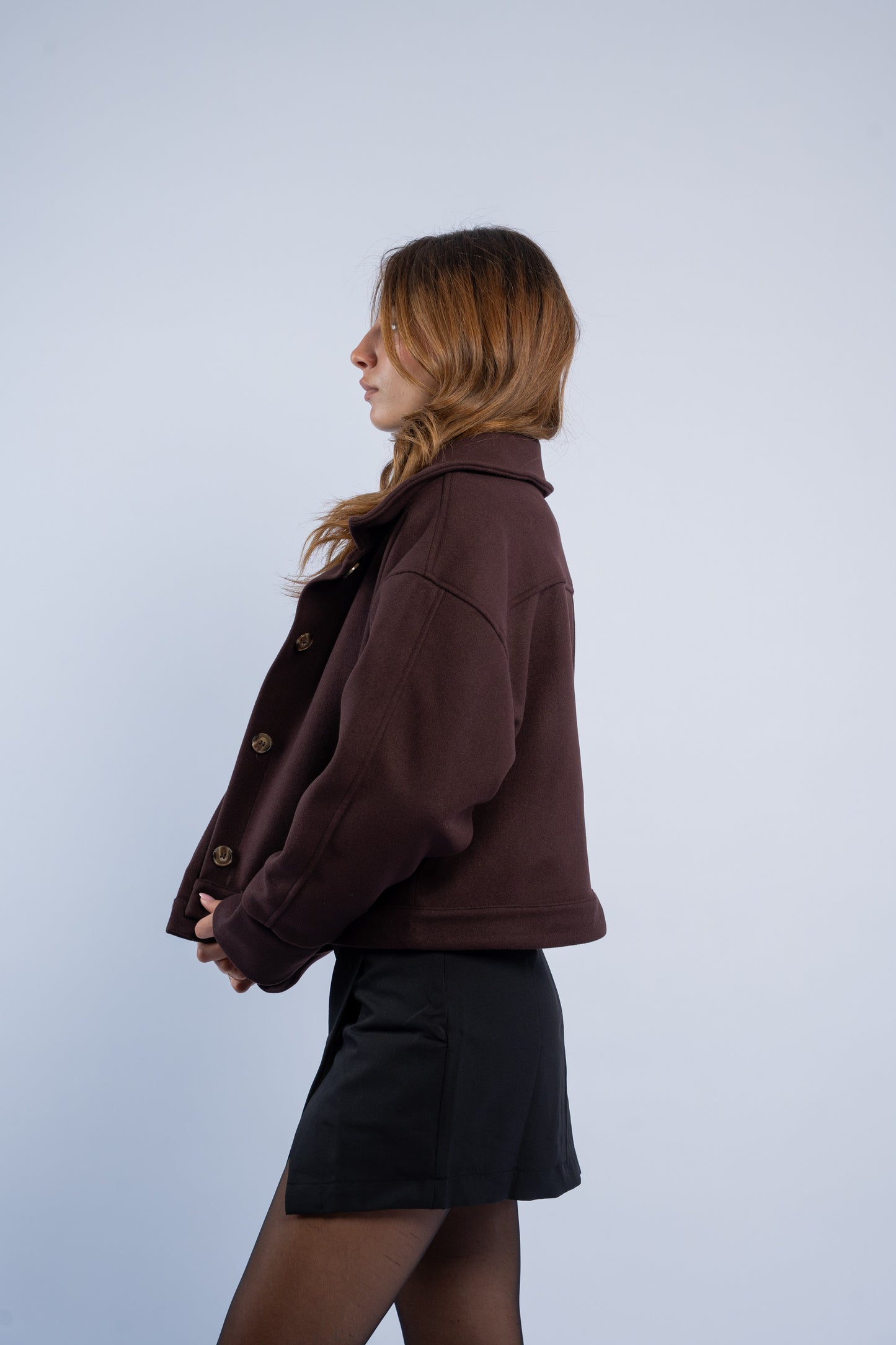 Wool jacket with buttons