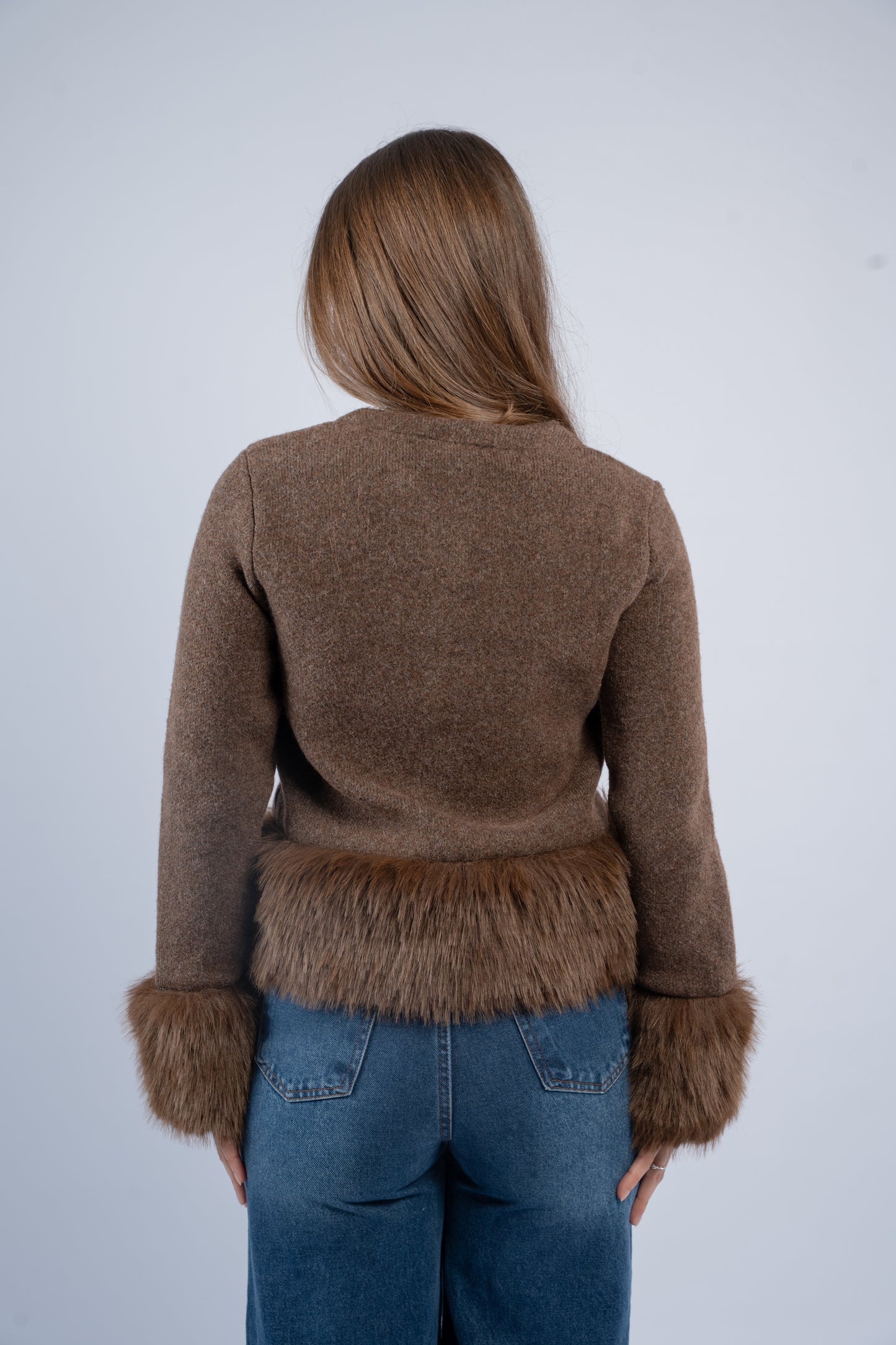 Statement fur cardigan