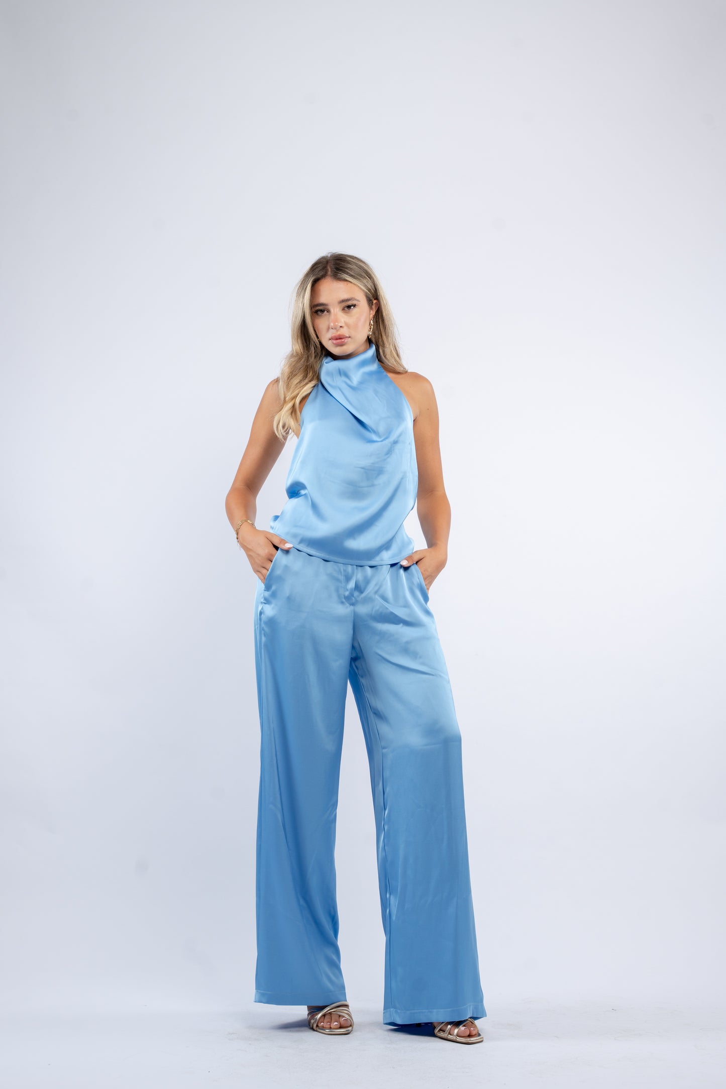 Satin halter set