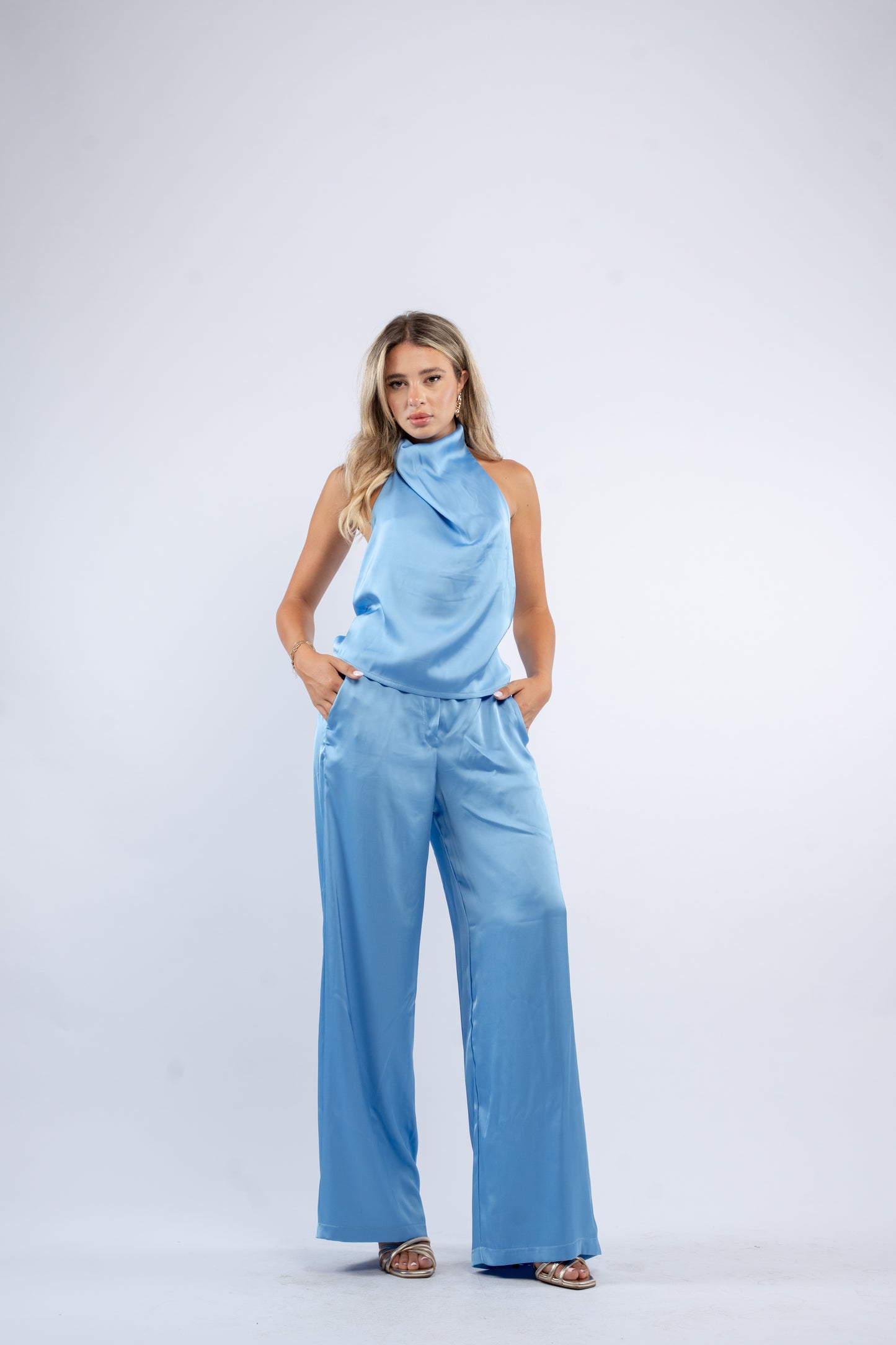 Satin halter set