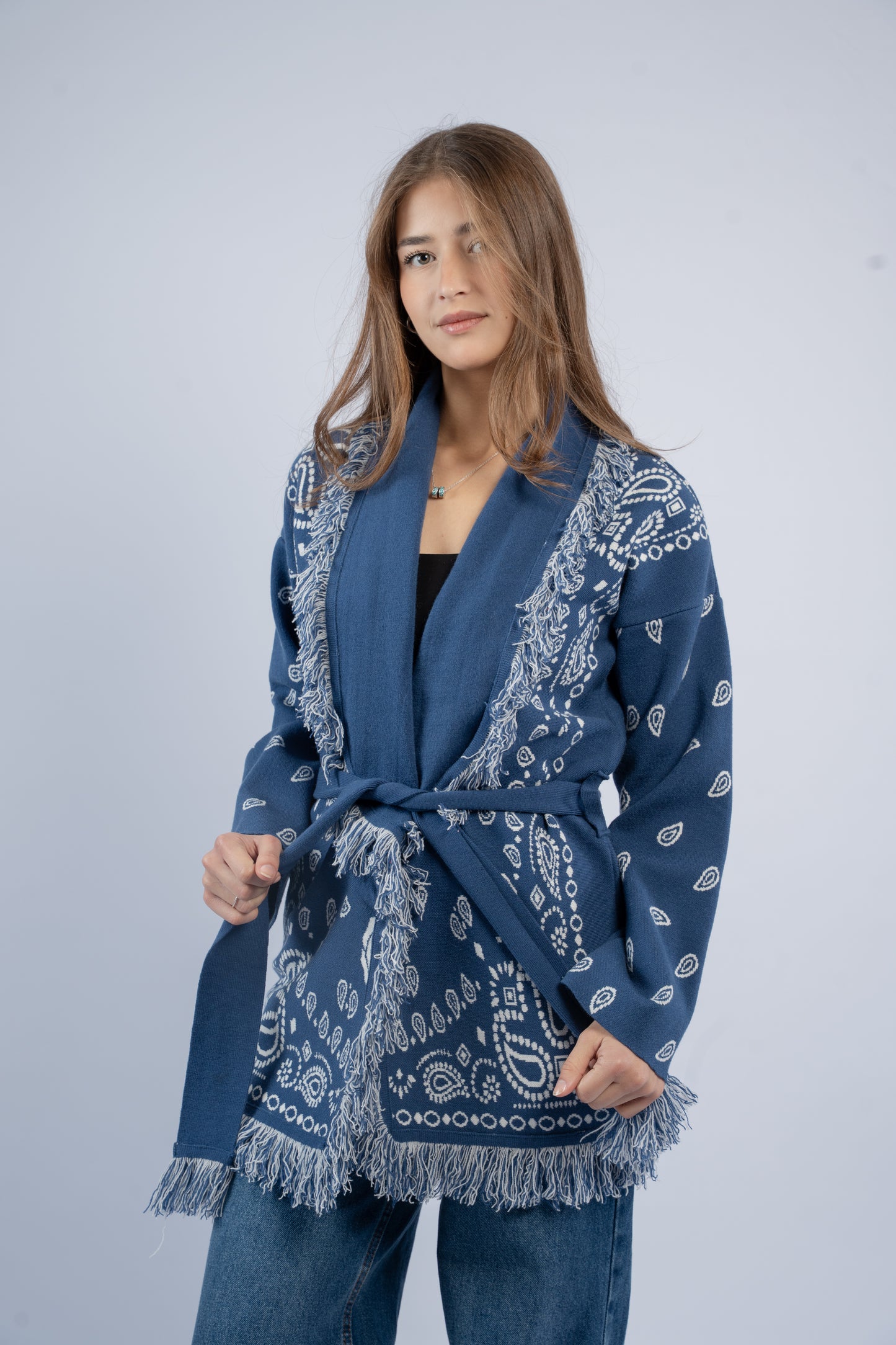 Western silhouette cardigan