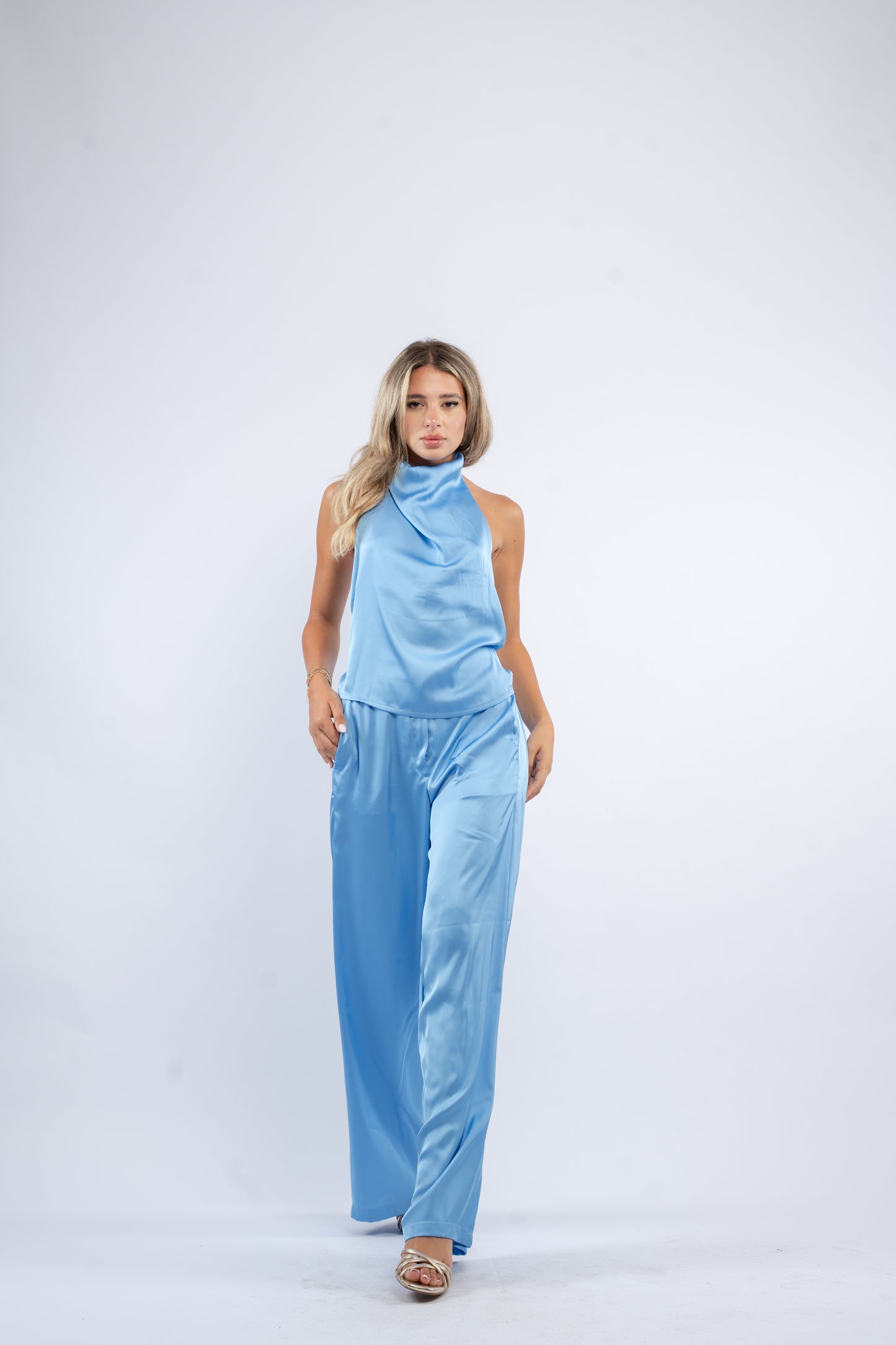 Satin halter set