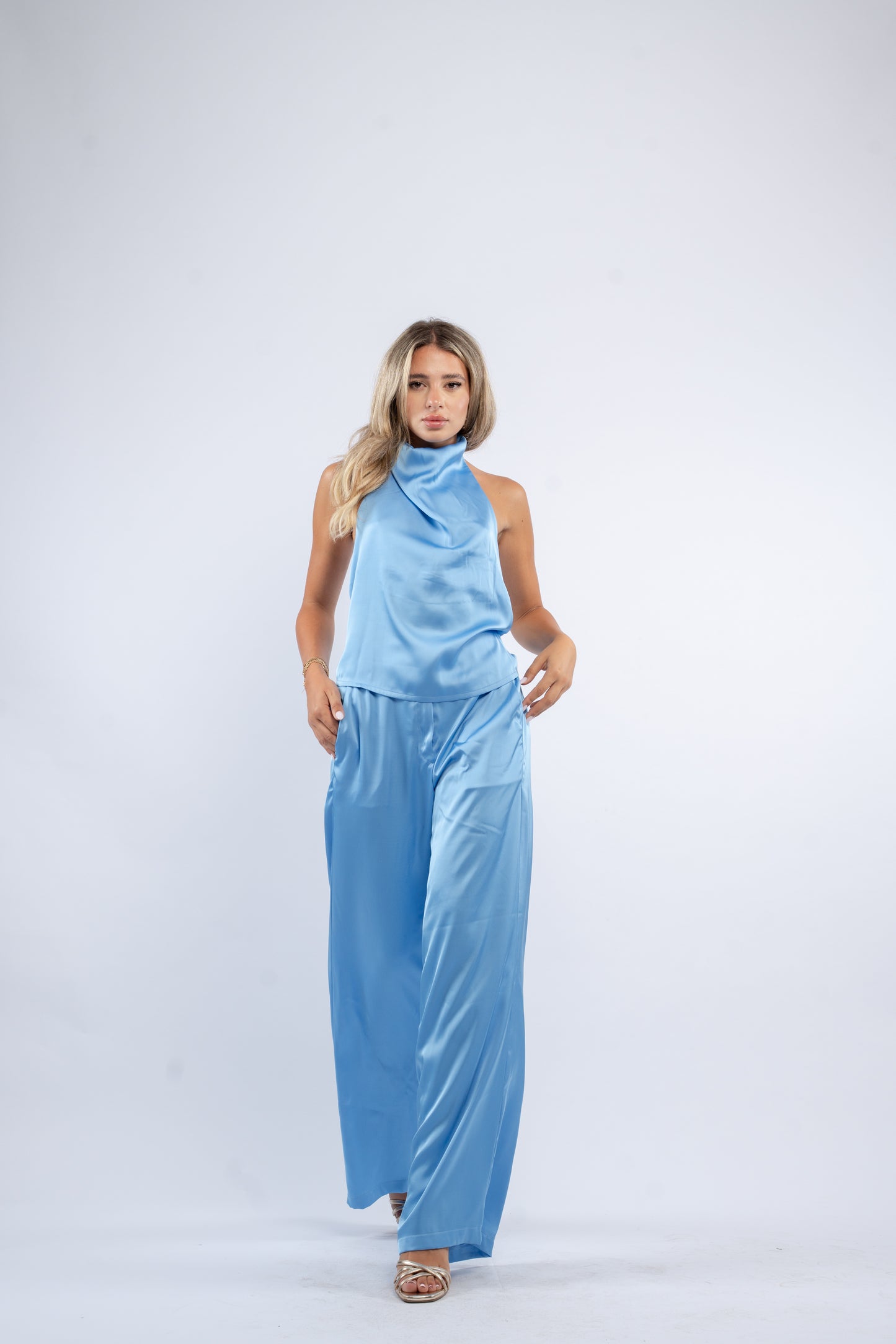 Satin halter set