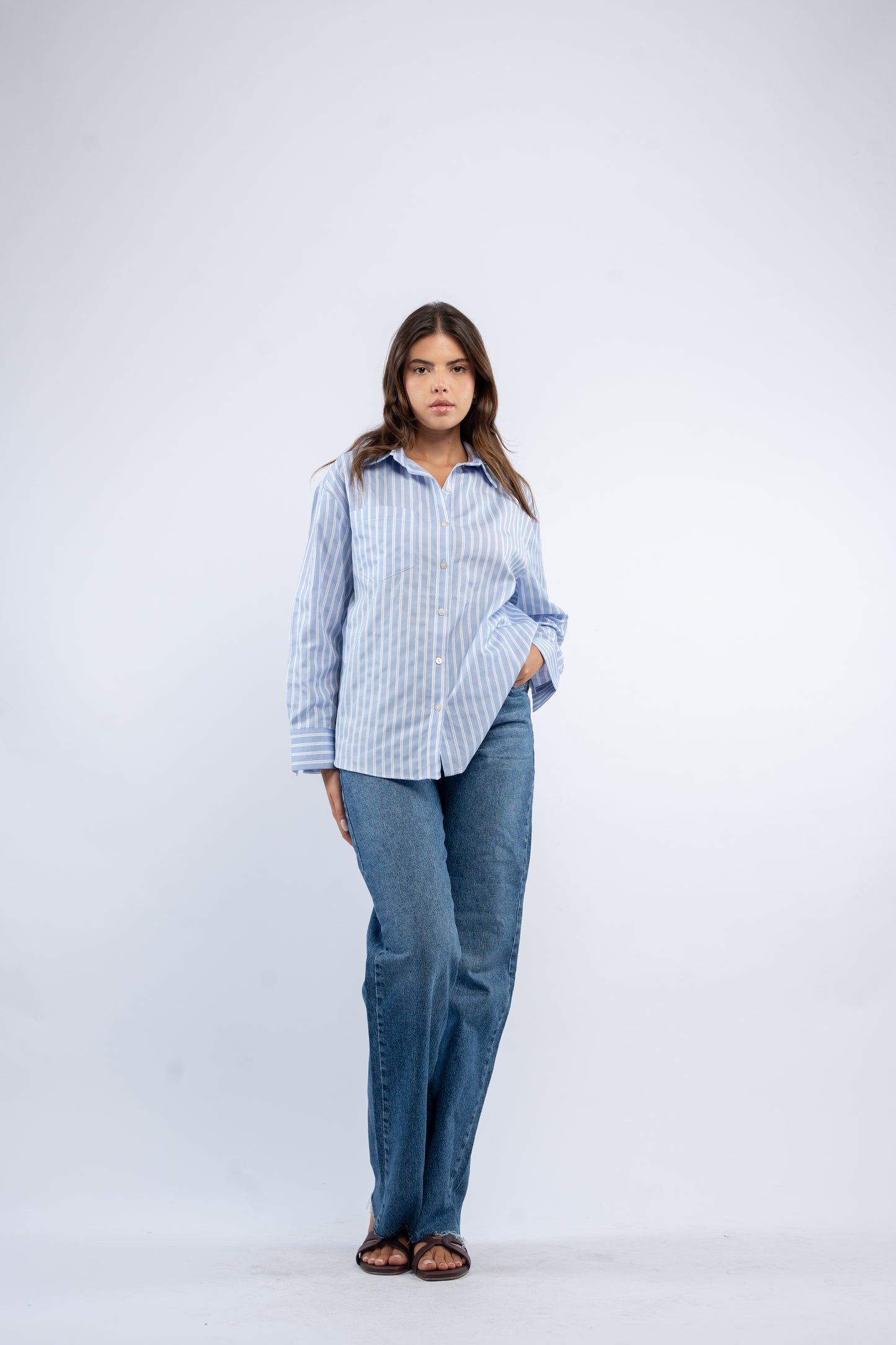Oversized stripe shirt