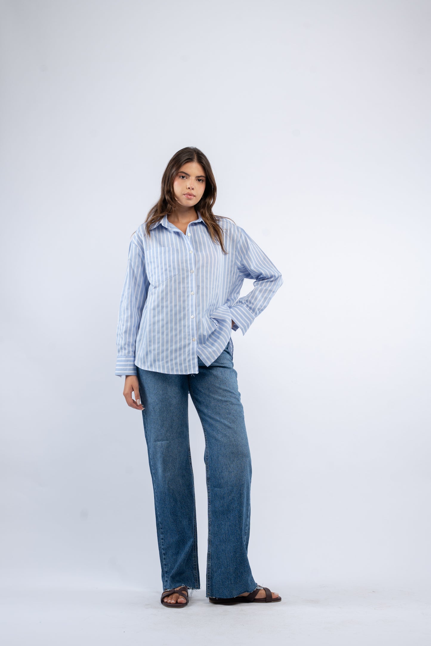 Oversized stripe shirt
