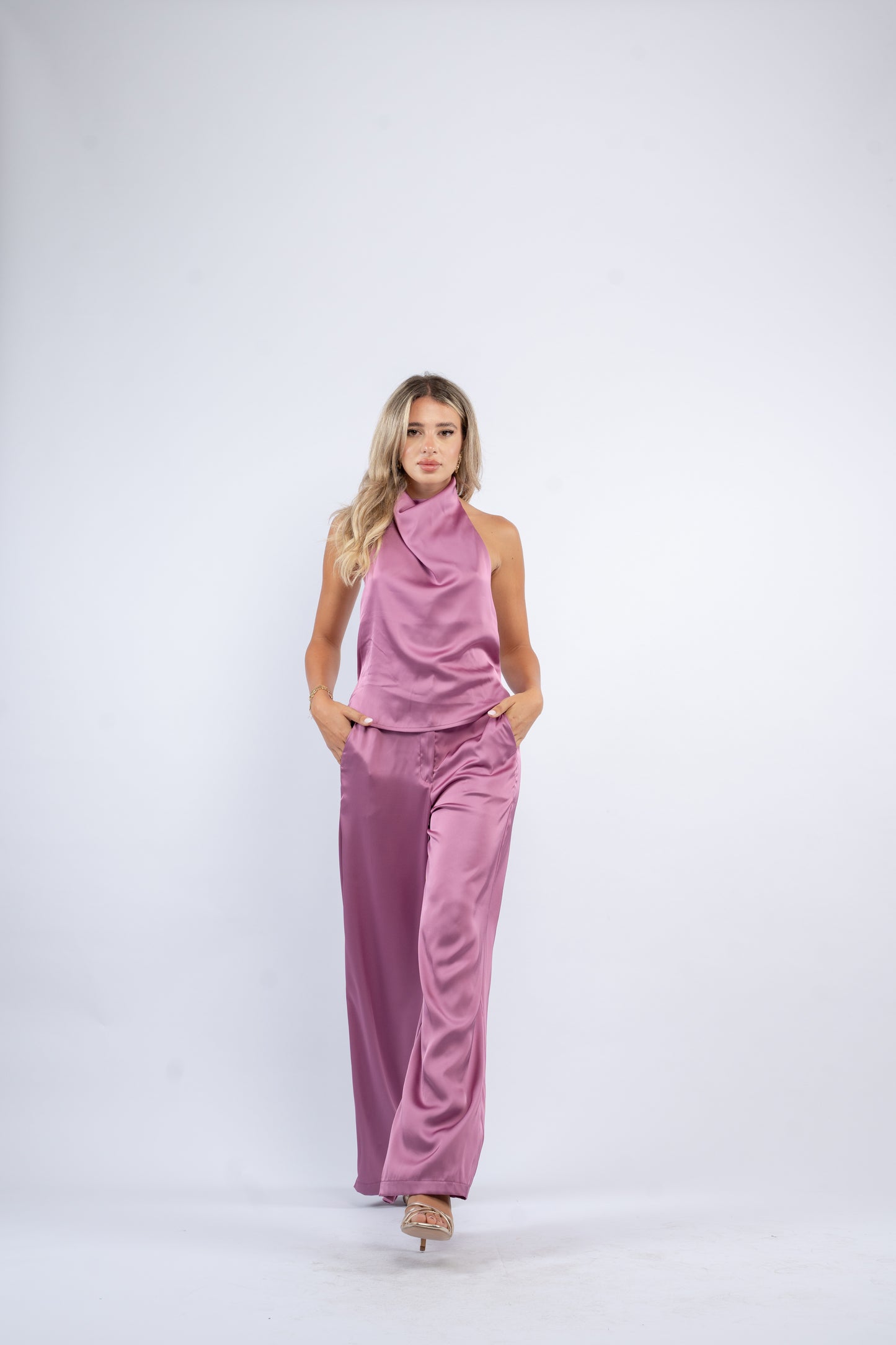 Satin halter set