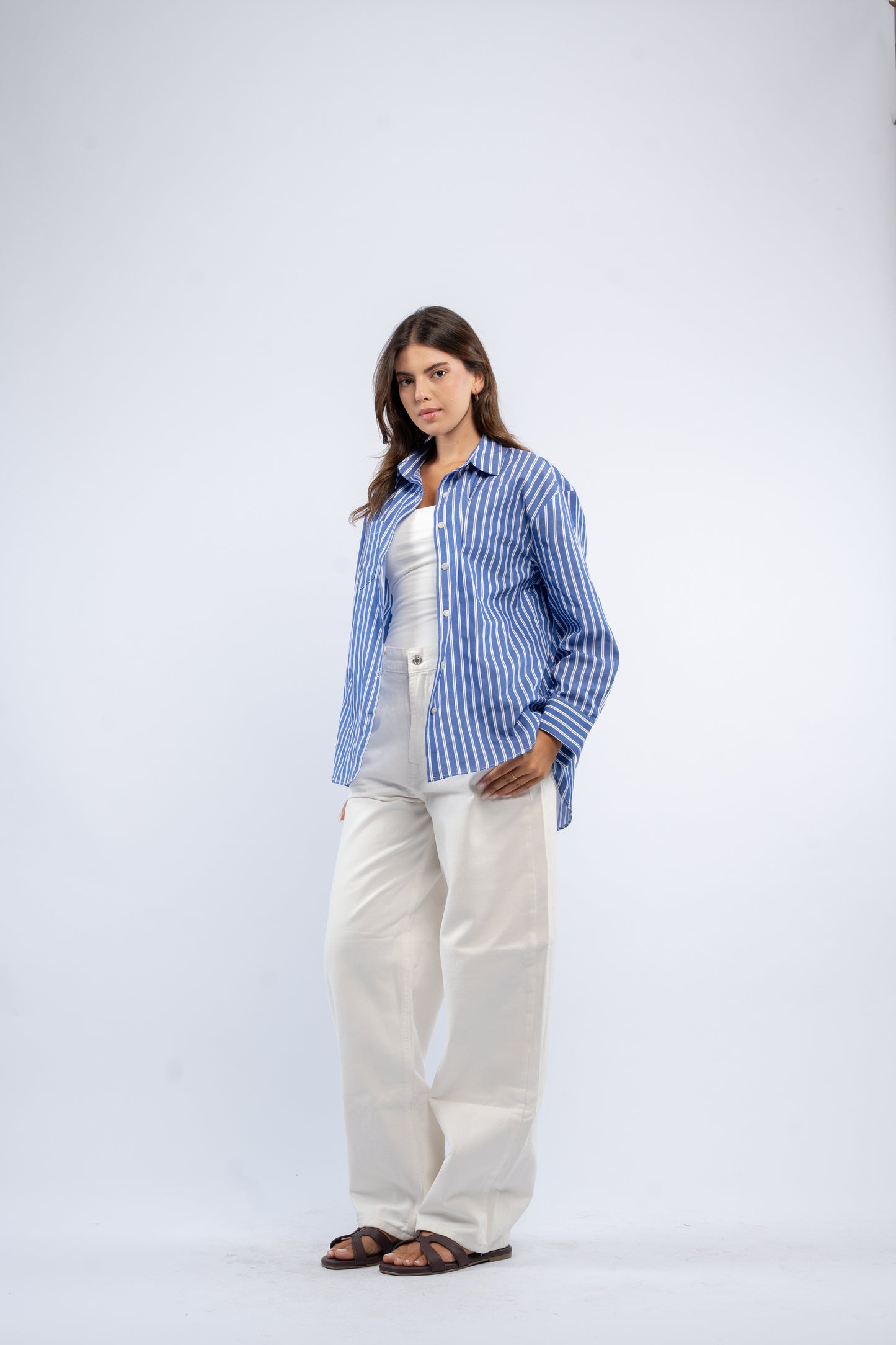 Oversized stripe shirt