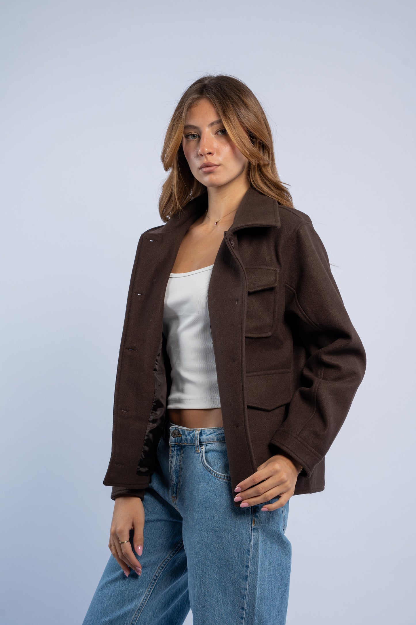 Jacket with front pockets