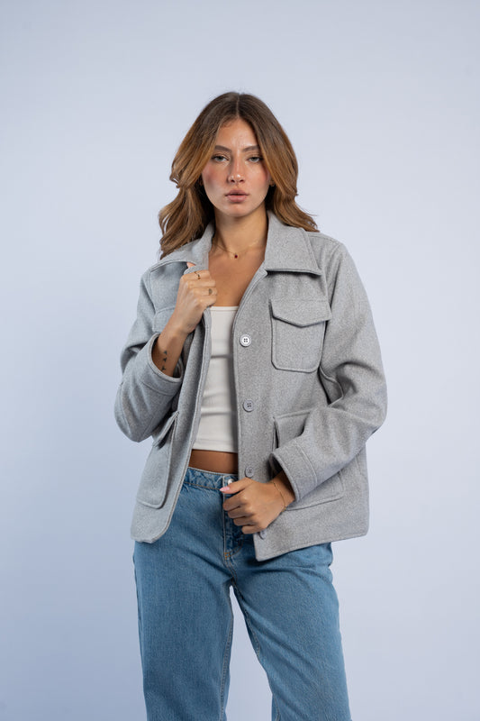 Jacket with front pockets