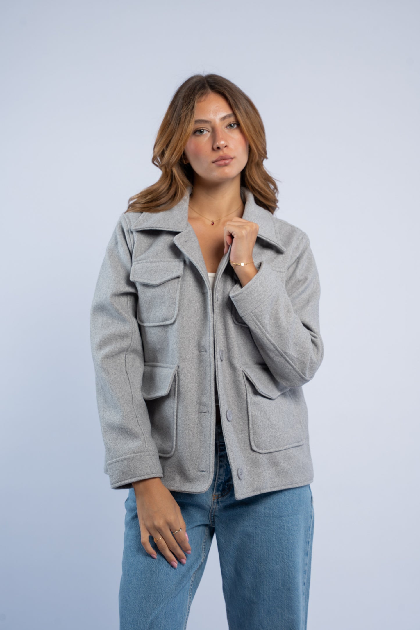 Jacket with front pockets