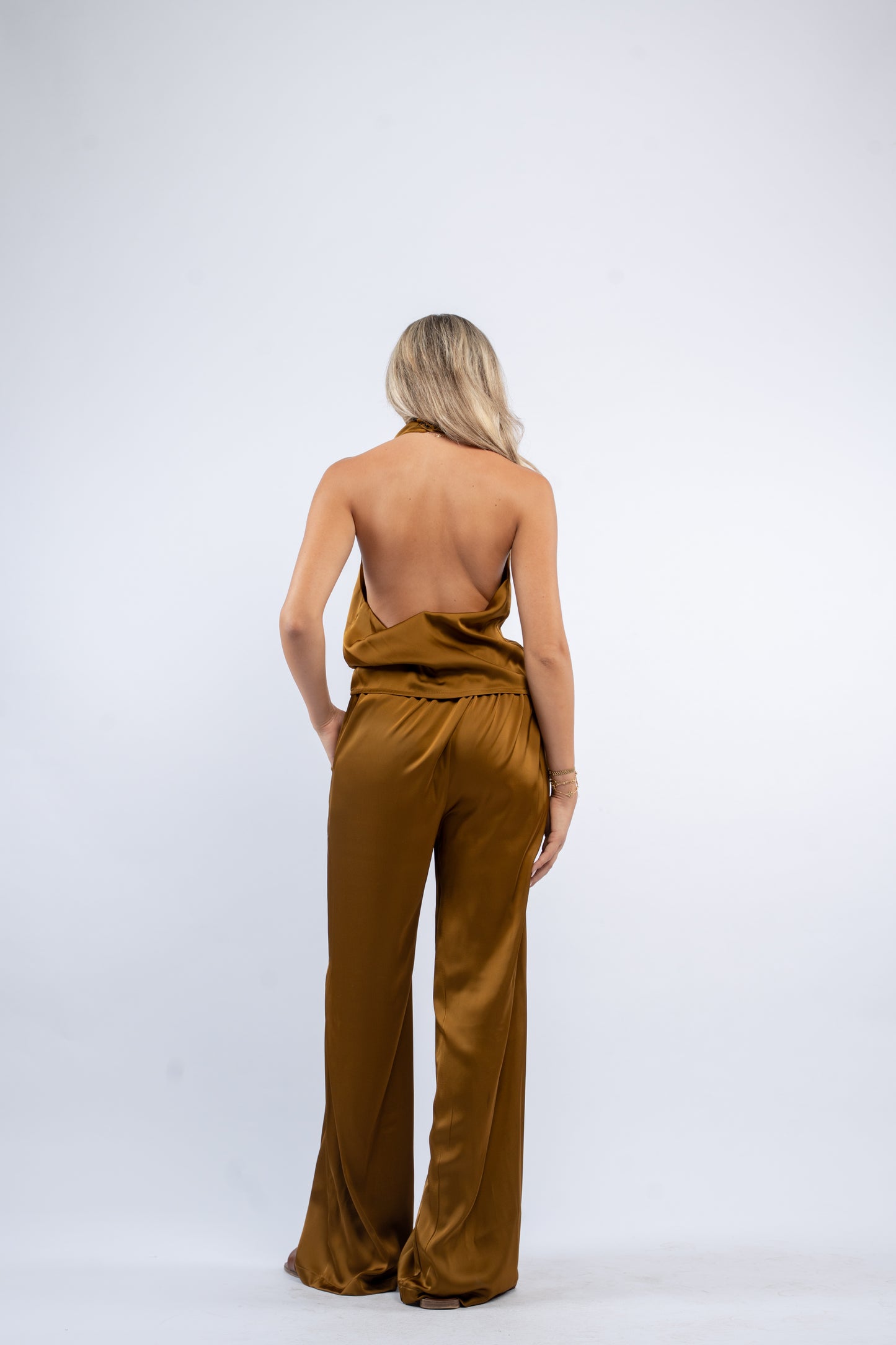 Satin halter set