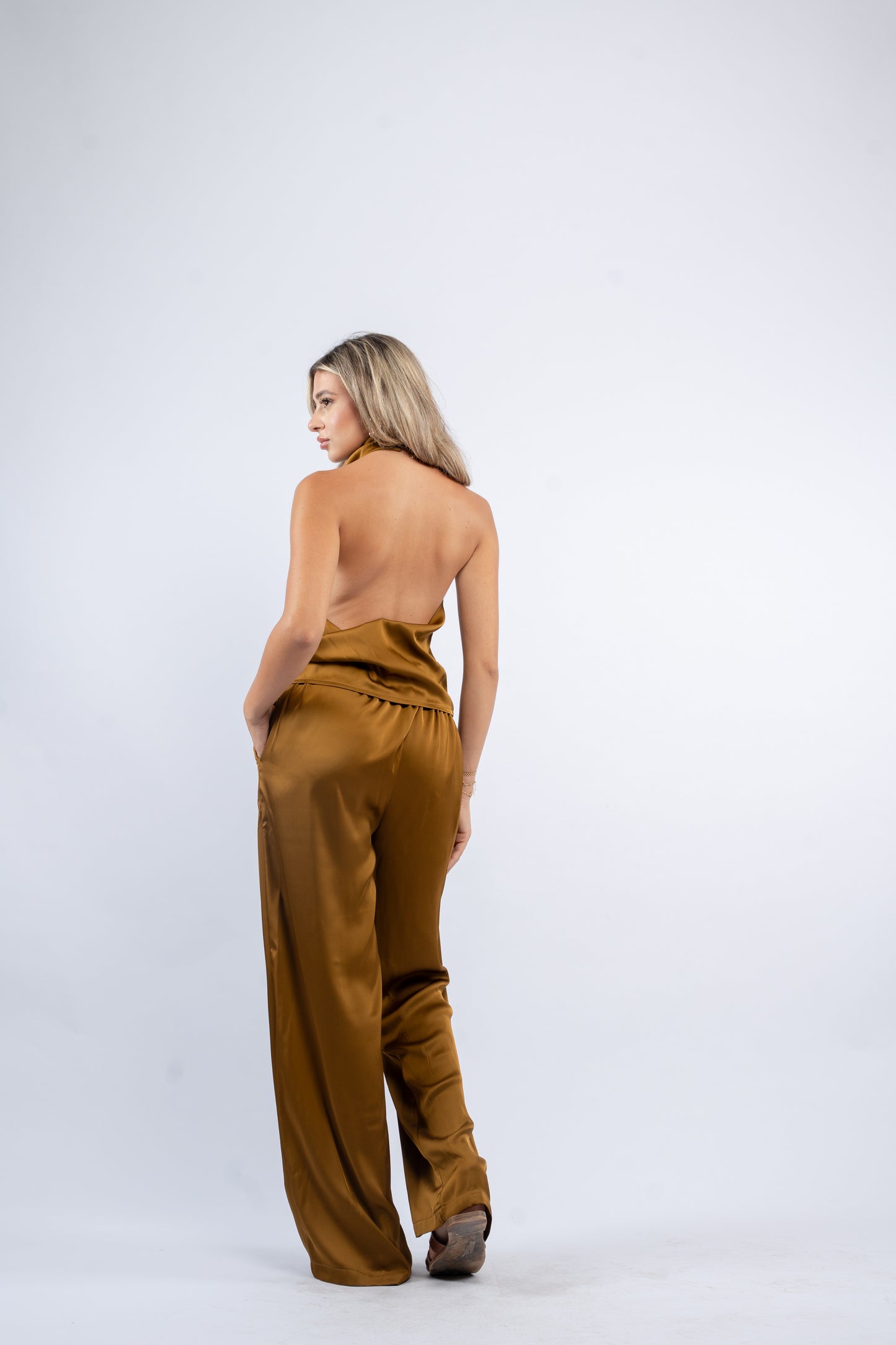 Satin halter set