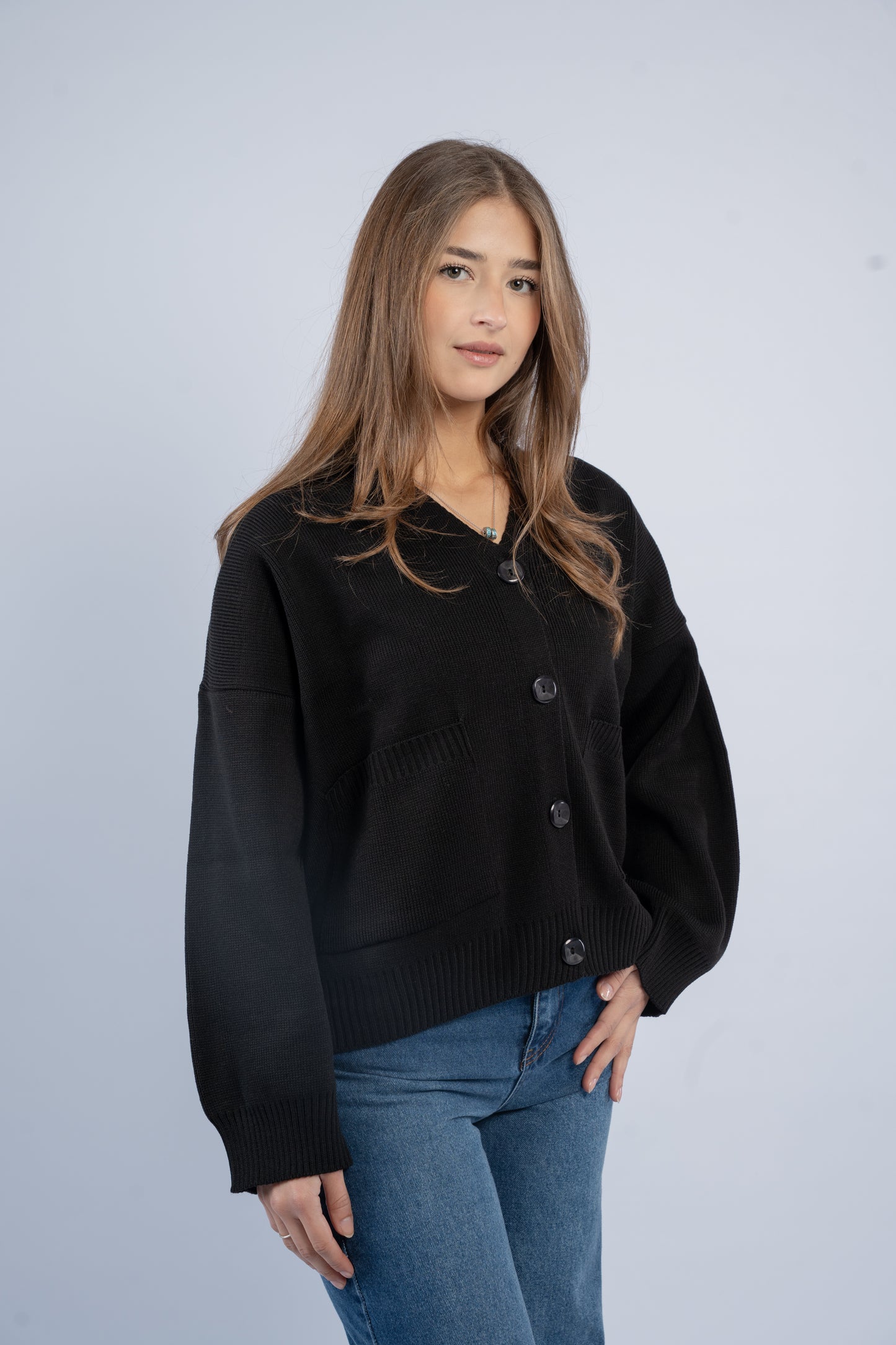 Oversized knit cardigan