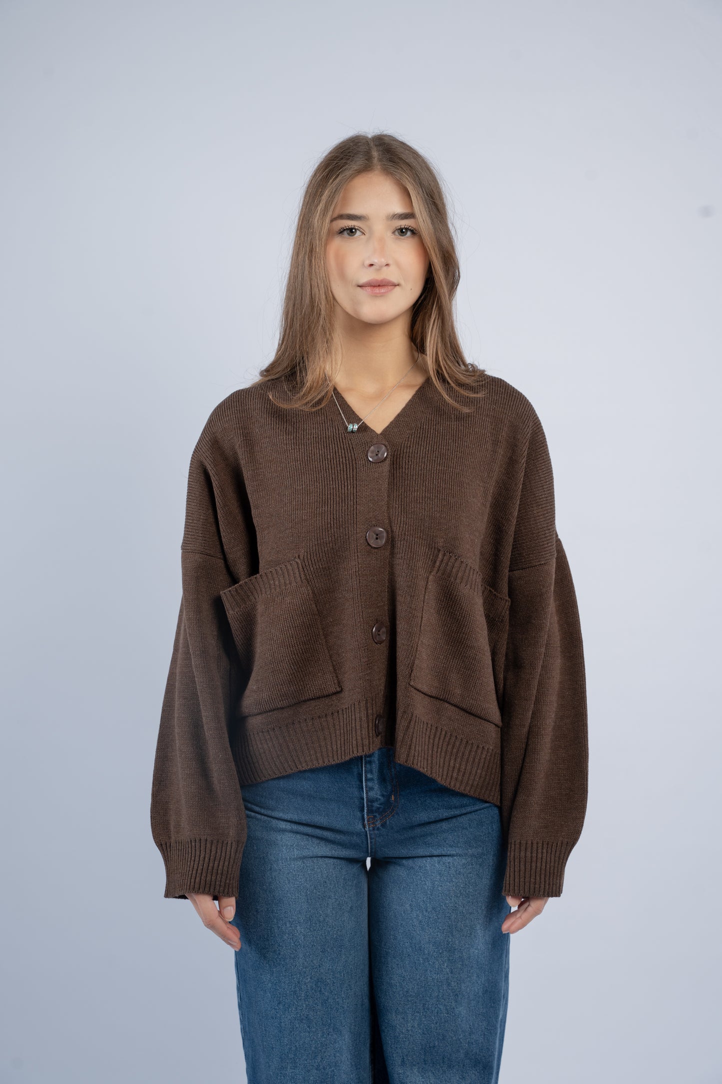 Oversized knit cardigan