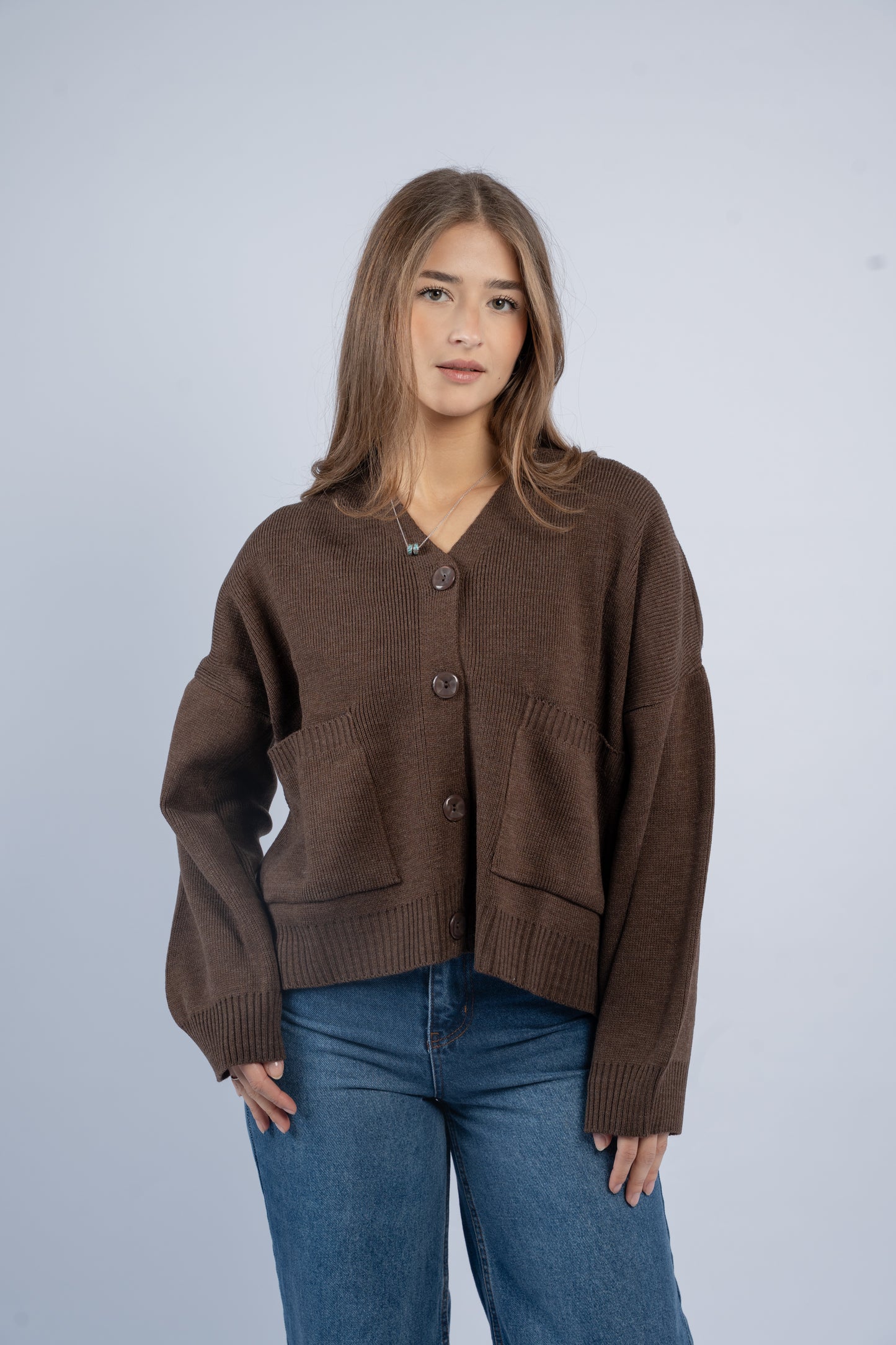 Oversized knit cardigan