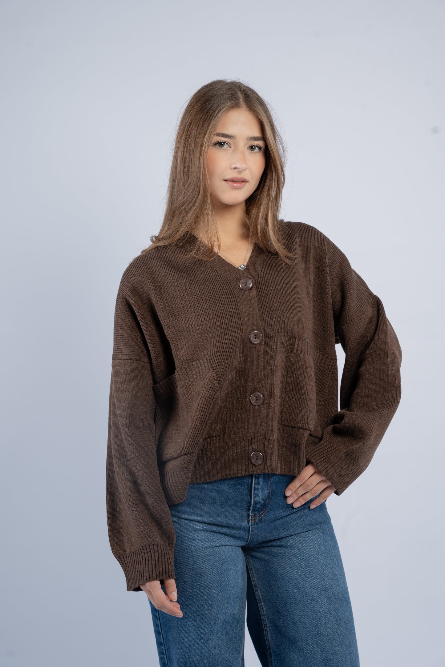 Oversized knit cardigan