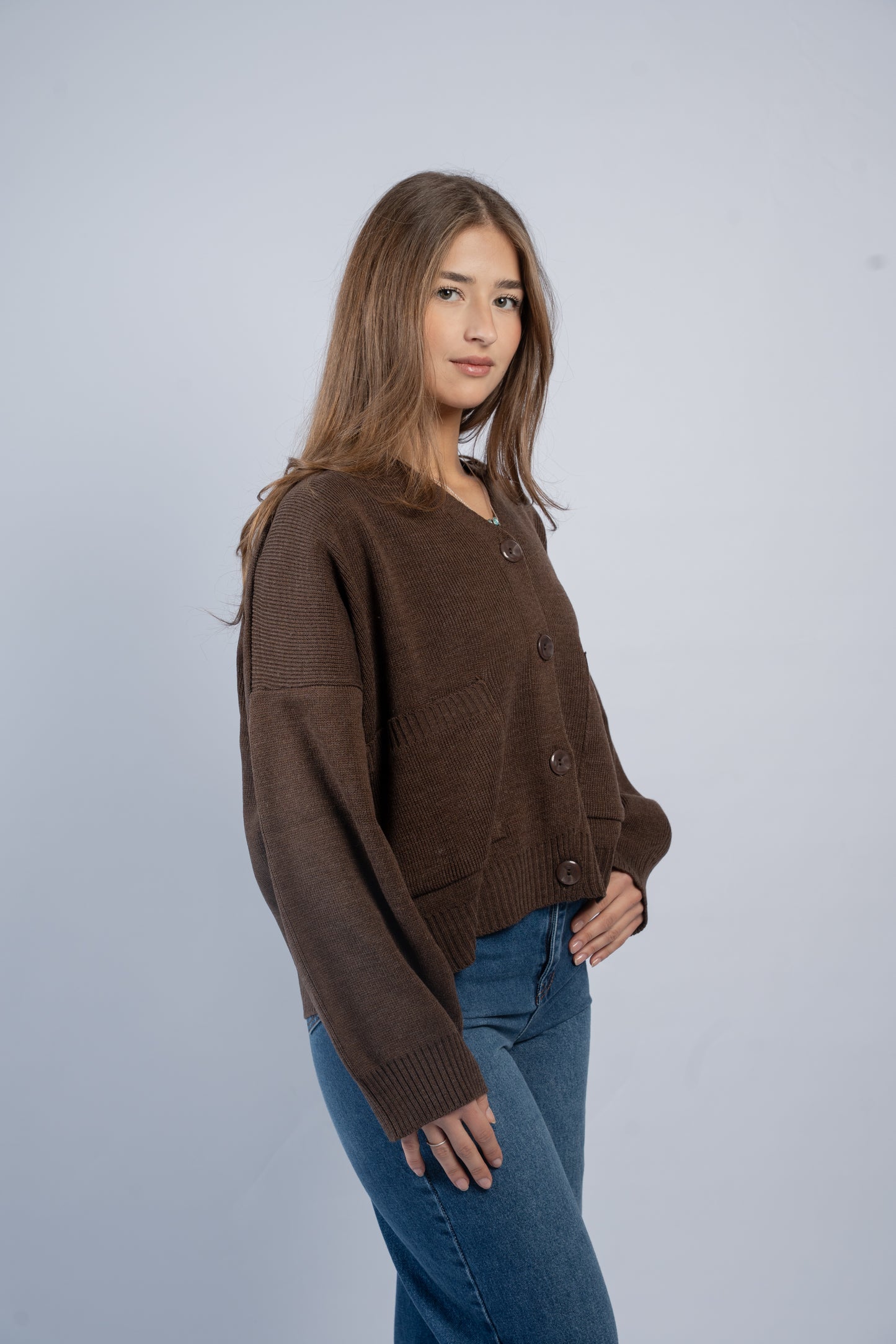 Oversized knit cardigan