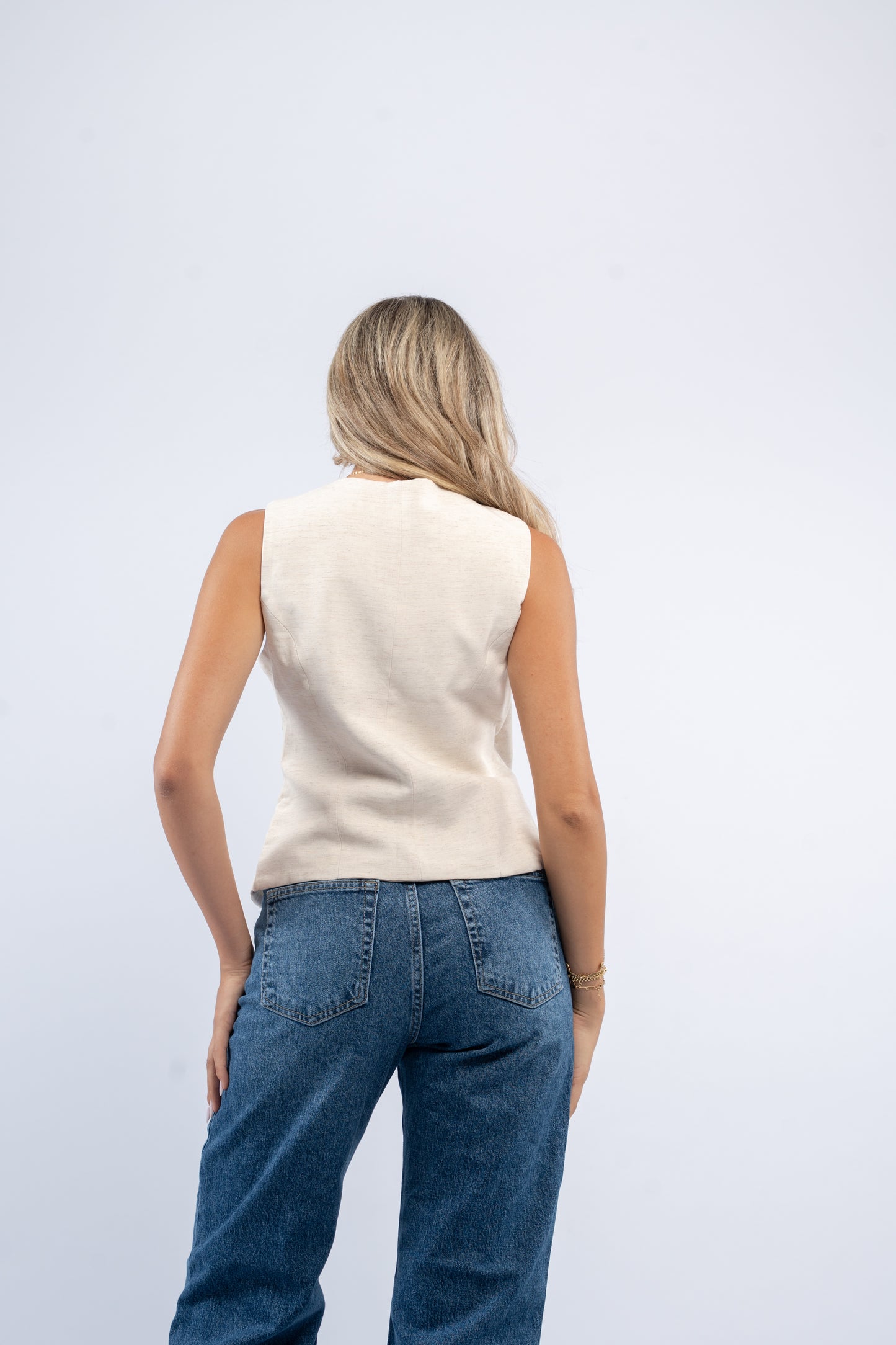 Wrap linen vest