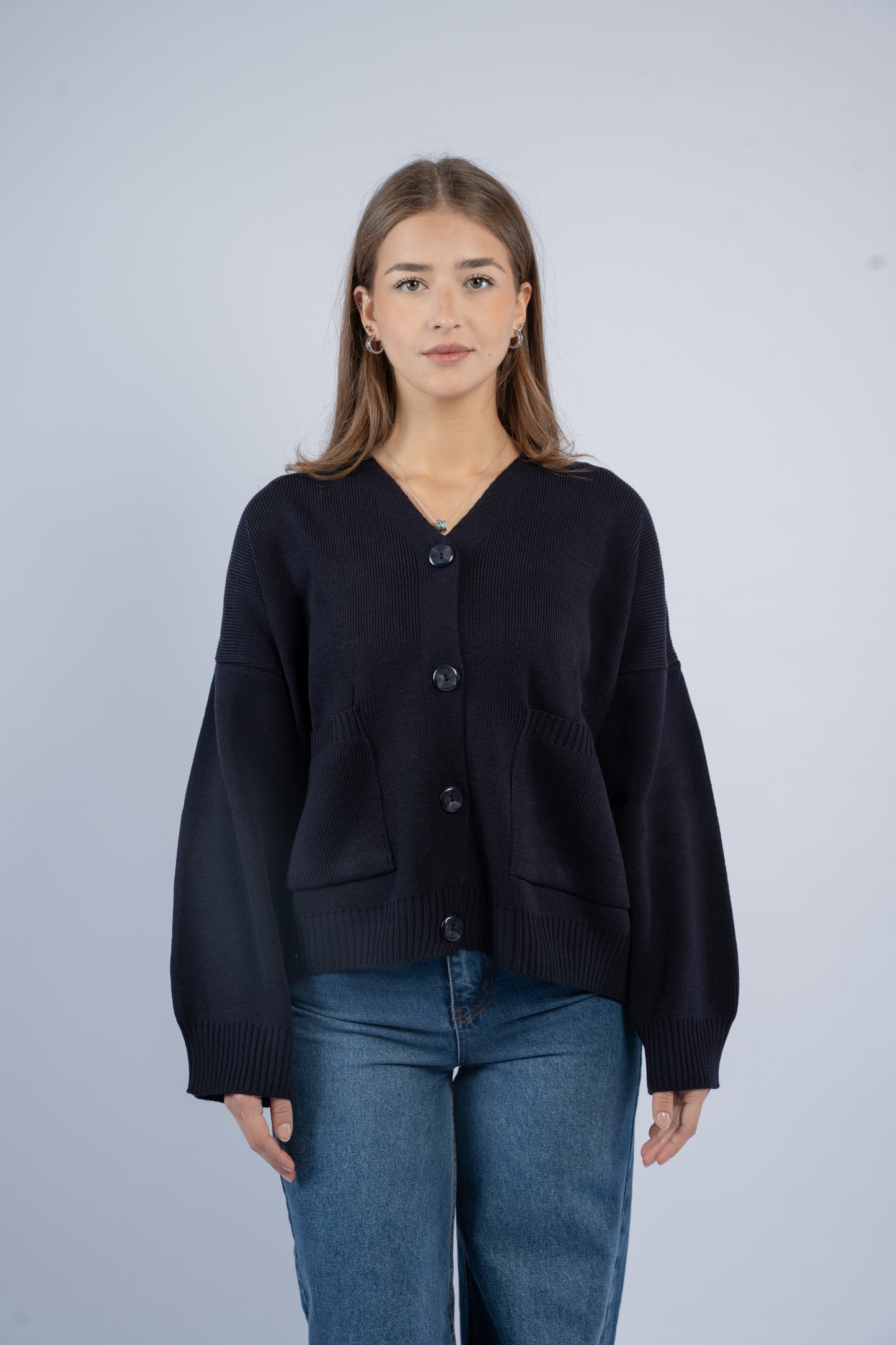 Oversized knit cardigan