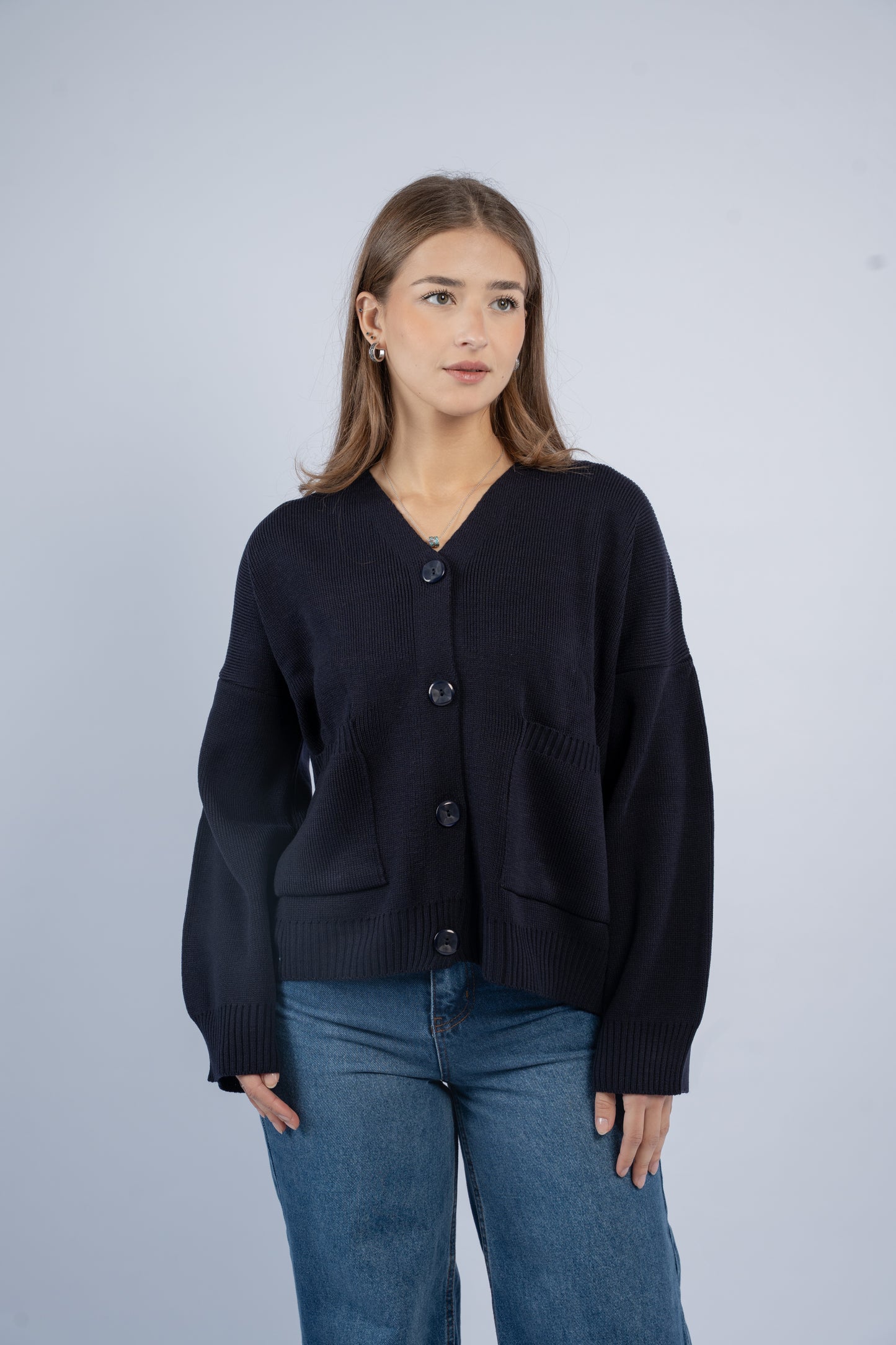 Oversized knit cardigan