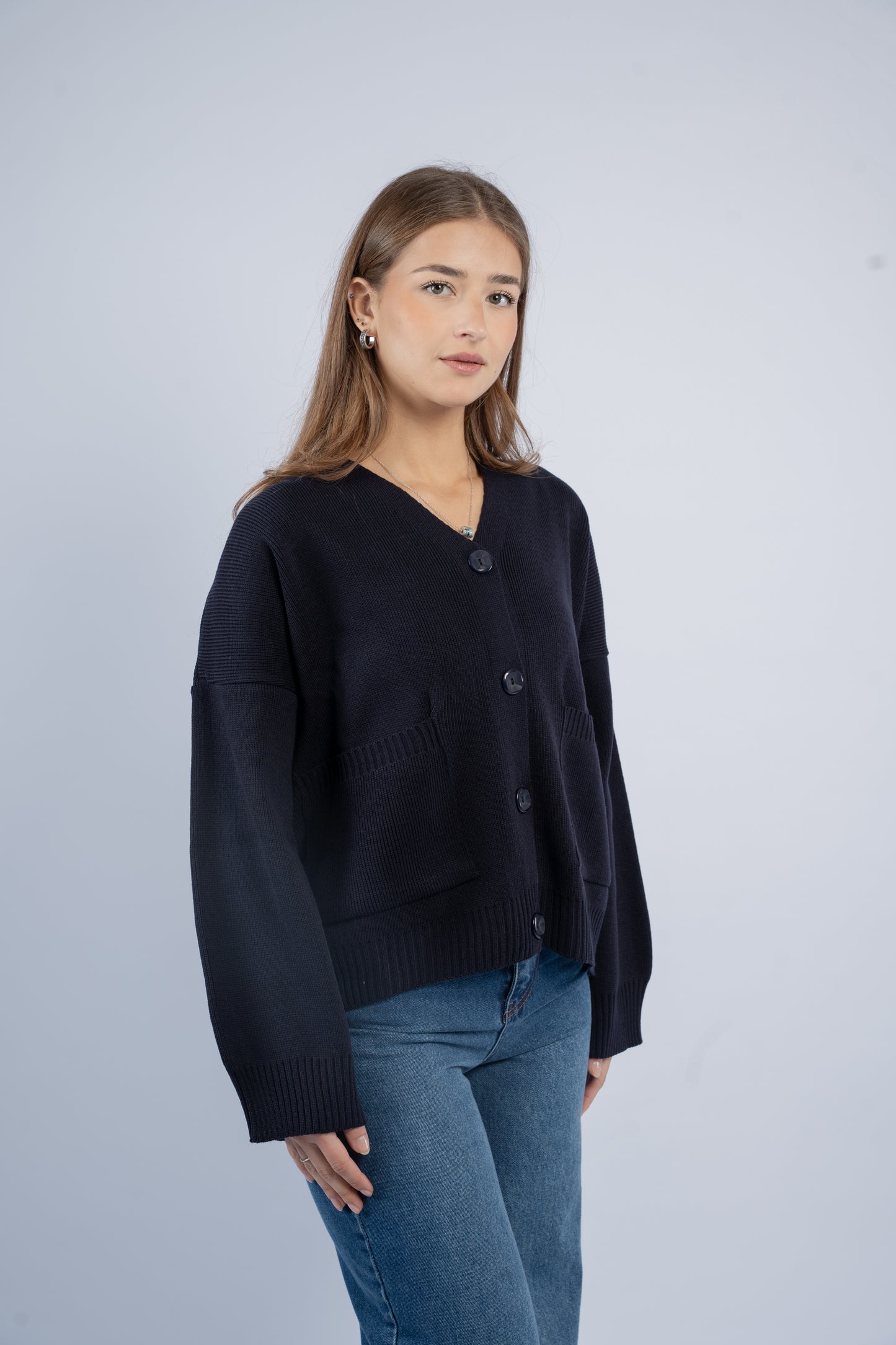 Oversized knit cardigan