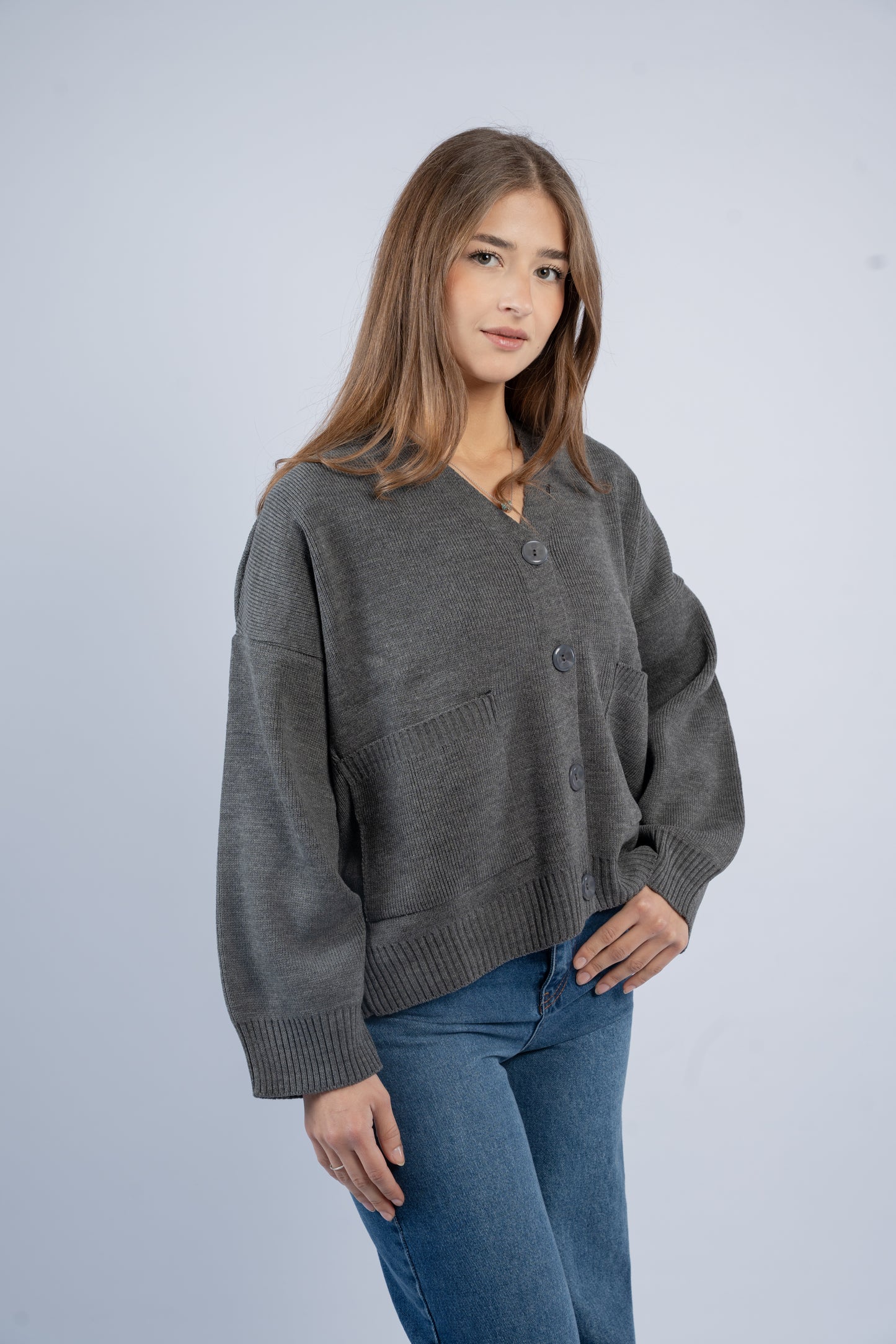 Oversized knit cardigan