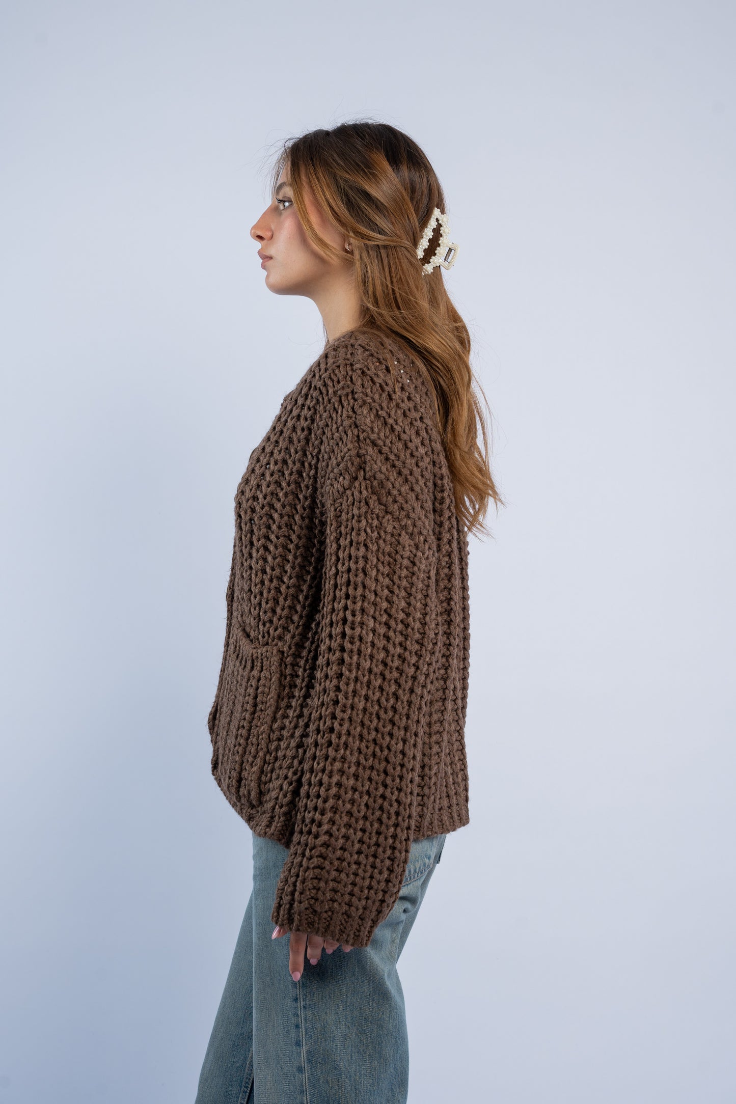 Cardigan with gold buttons