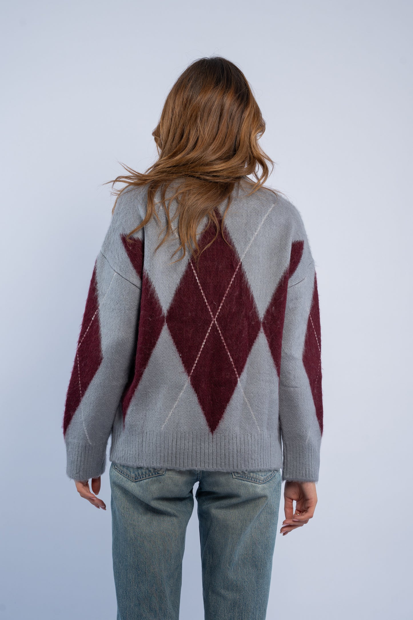 Argyle wool sweater