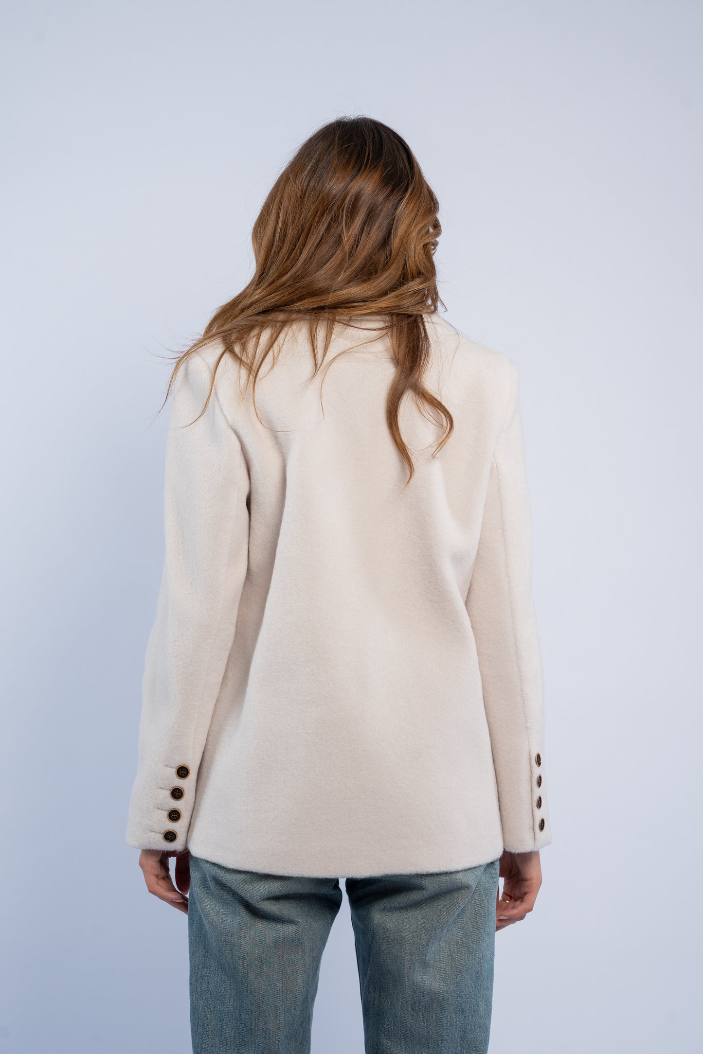 Beige Fur Blazer