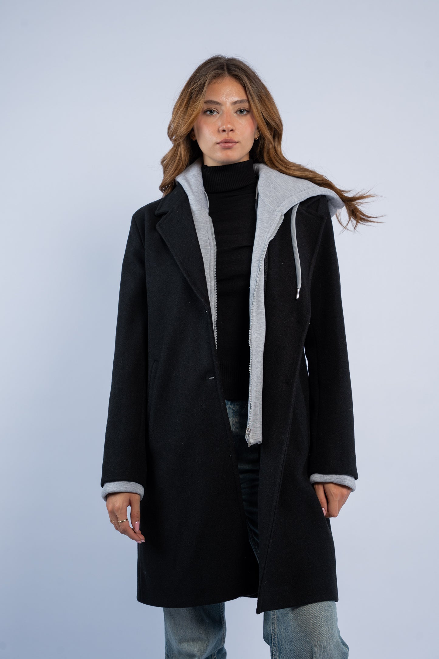 Black Coat With Hood