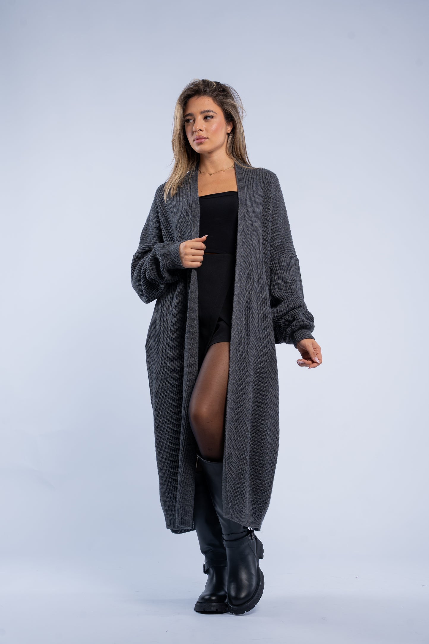 Maxi wool cardigan