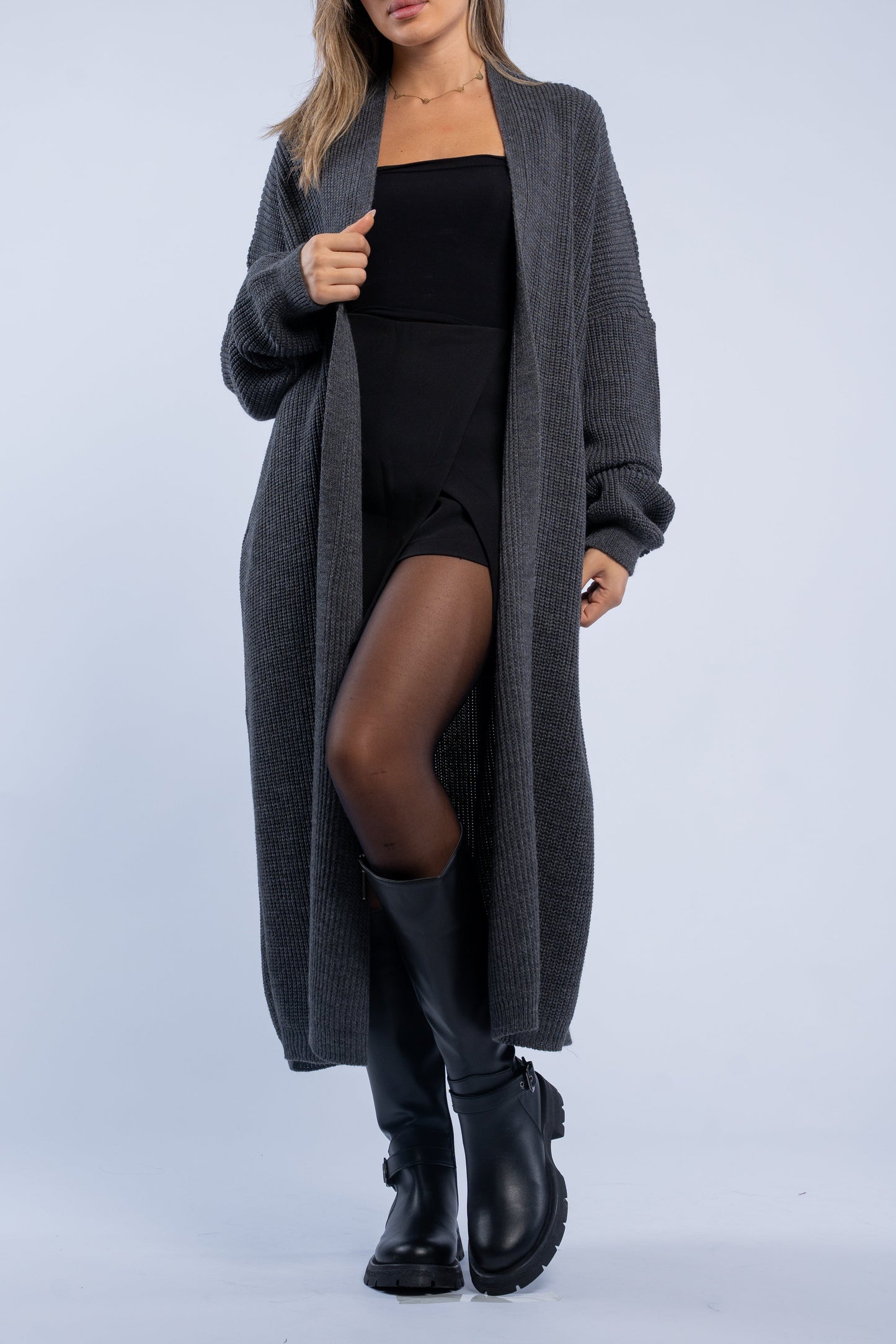 Maxi wool cardigan