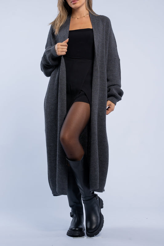 Maxi wool cardigan