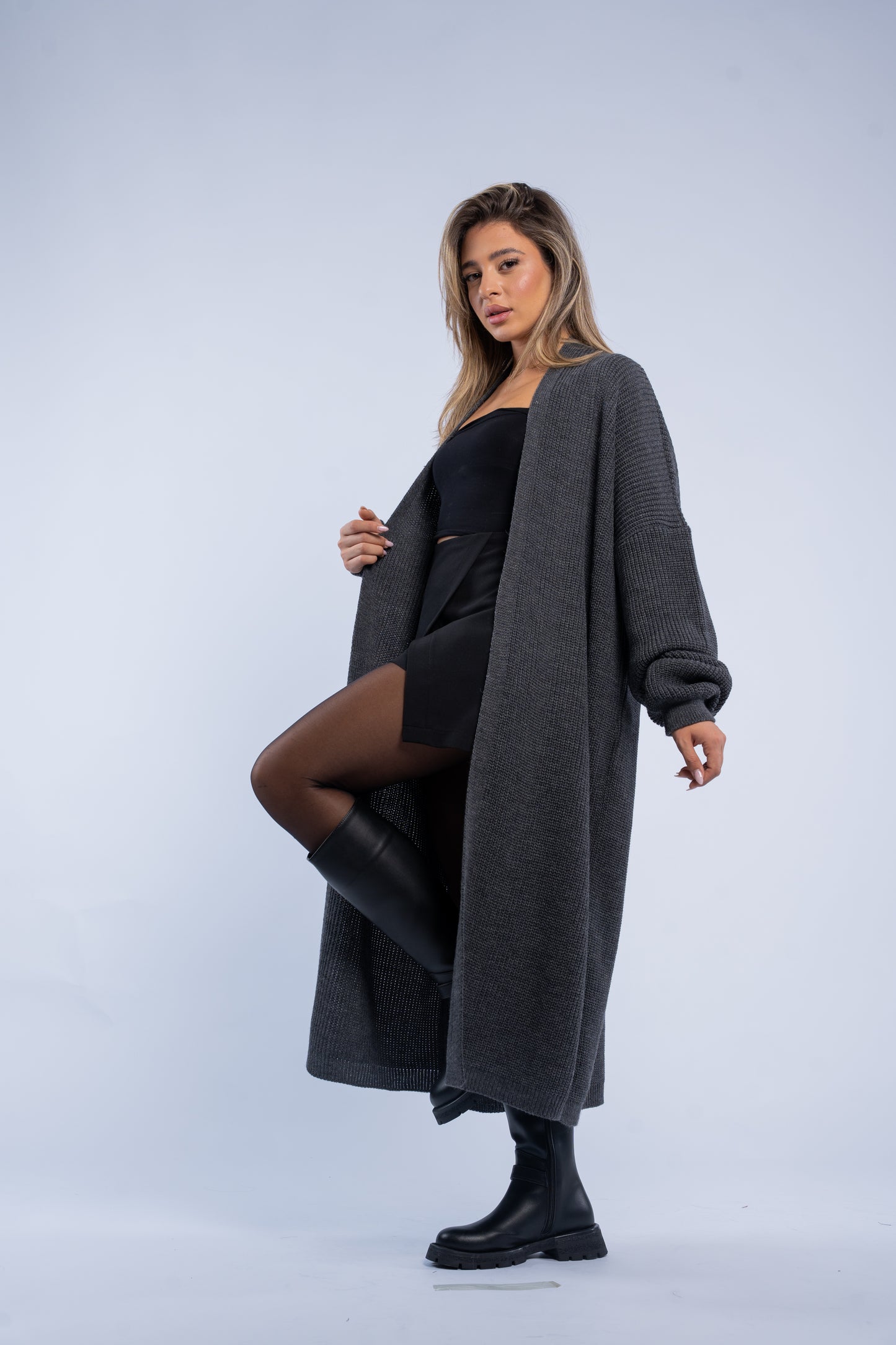 Maxi wool cardigan