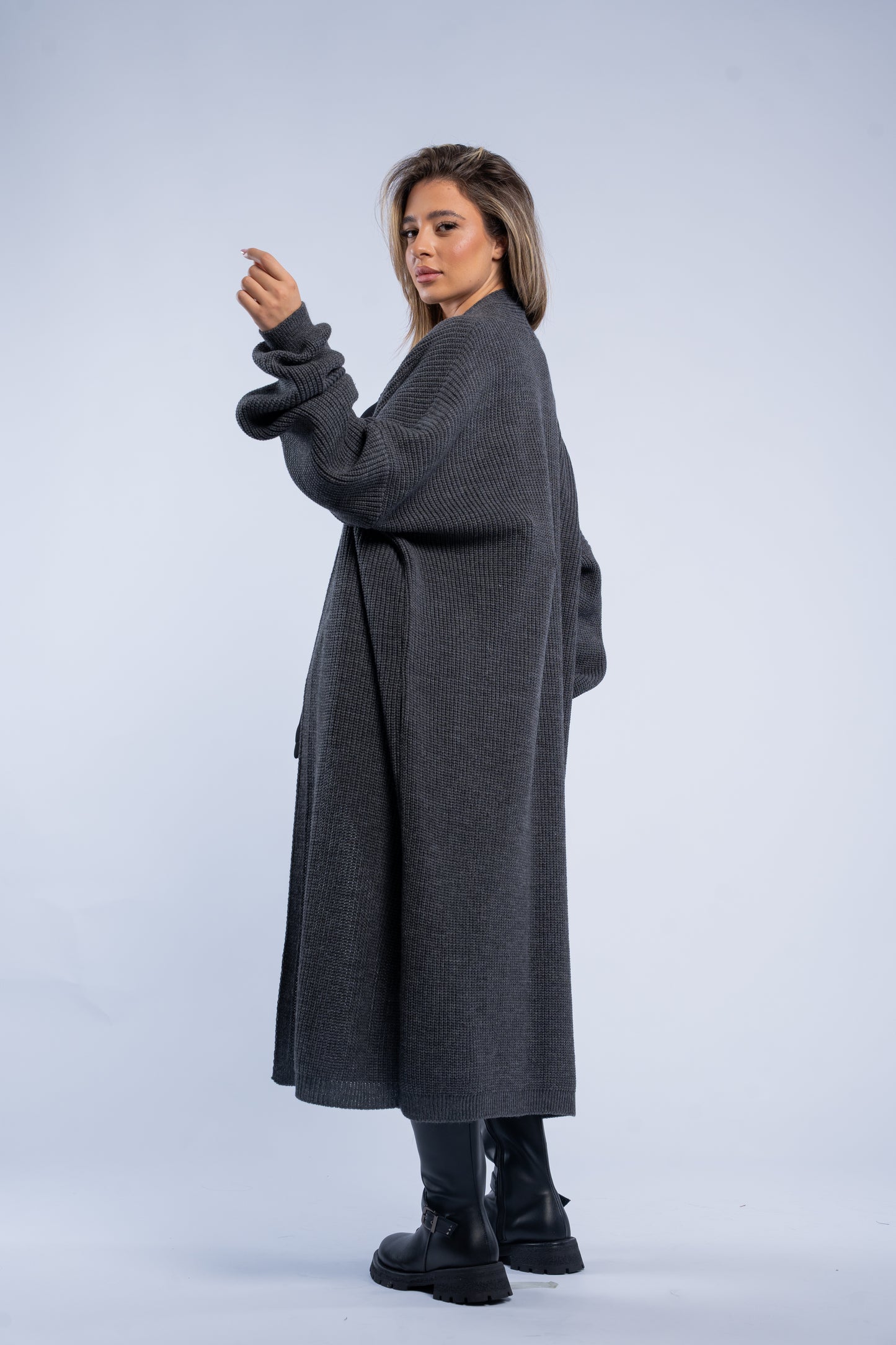 Maxi wool cardigan