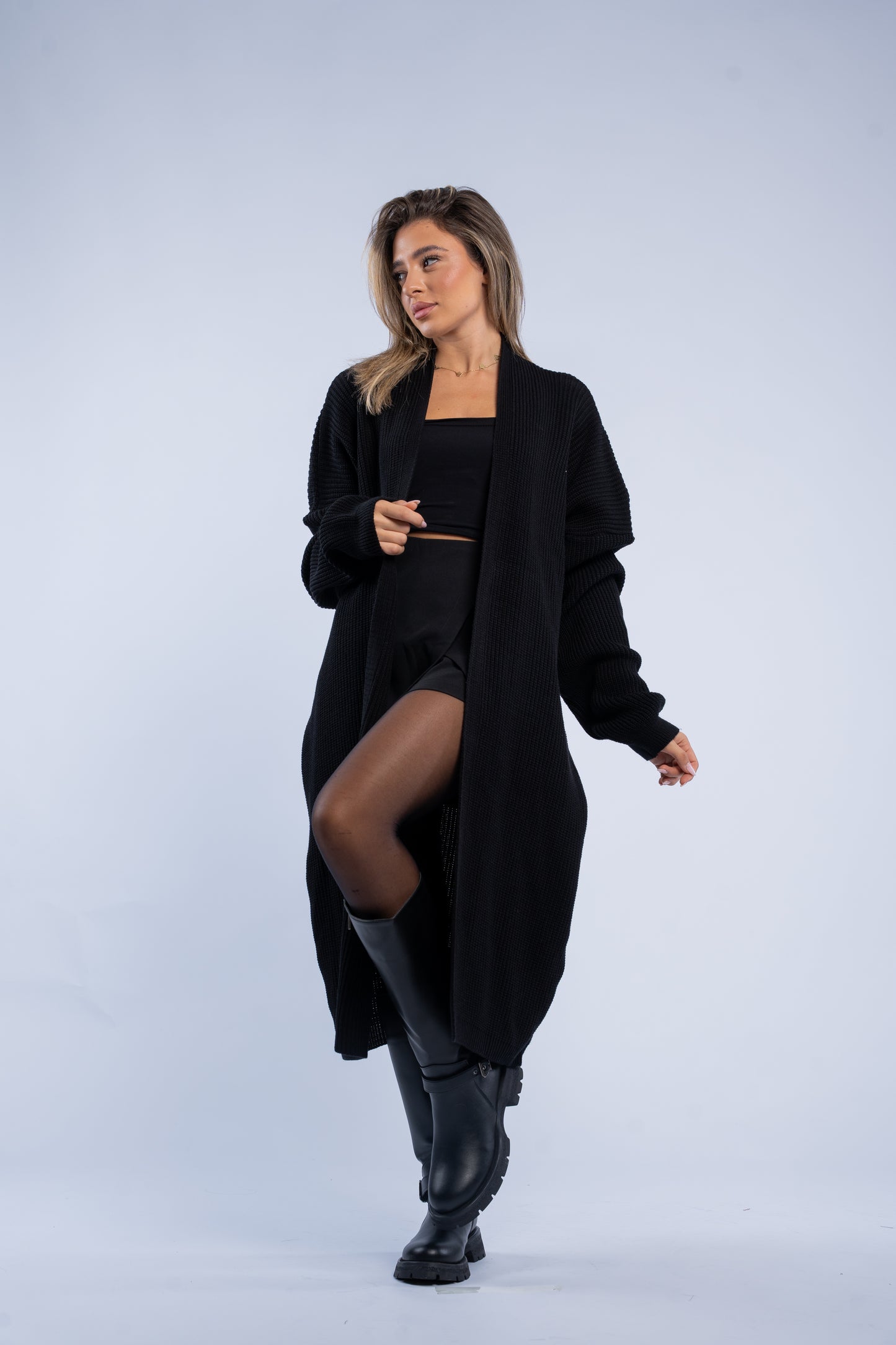 Maxi wool cardigan
