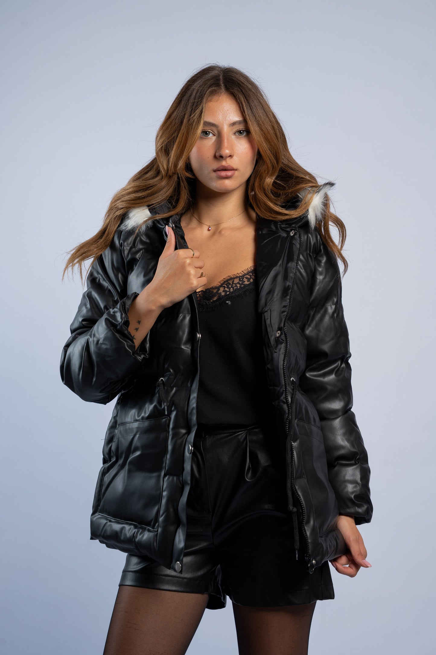 Puff Leather Jacket