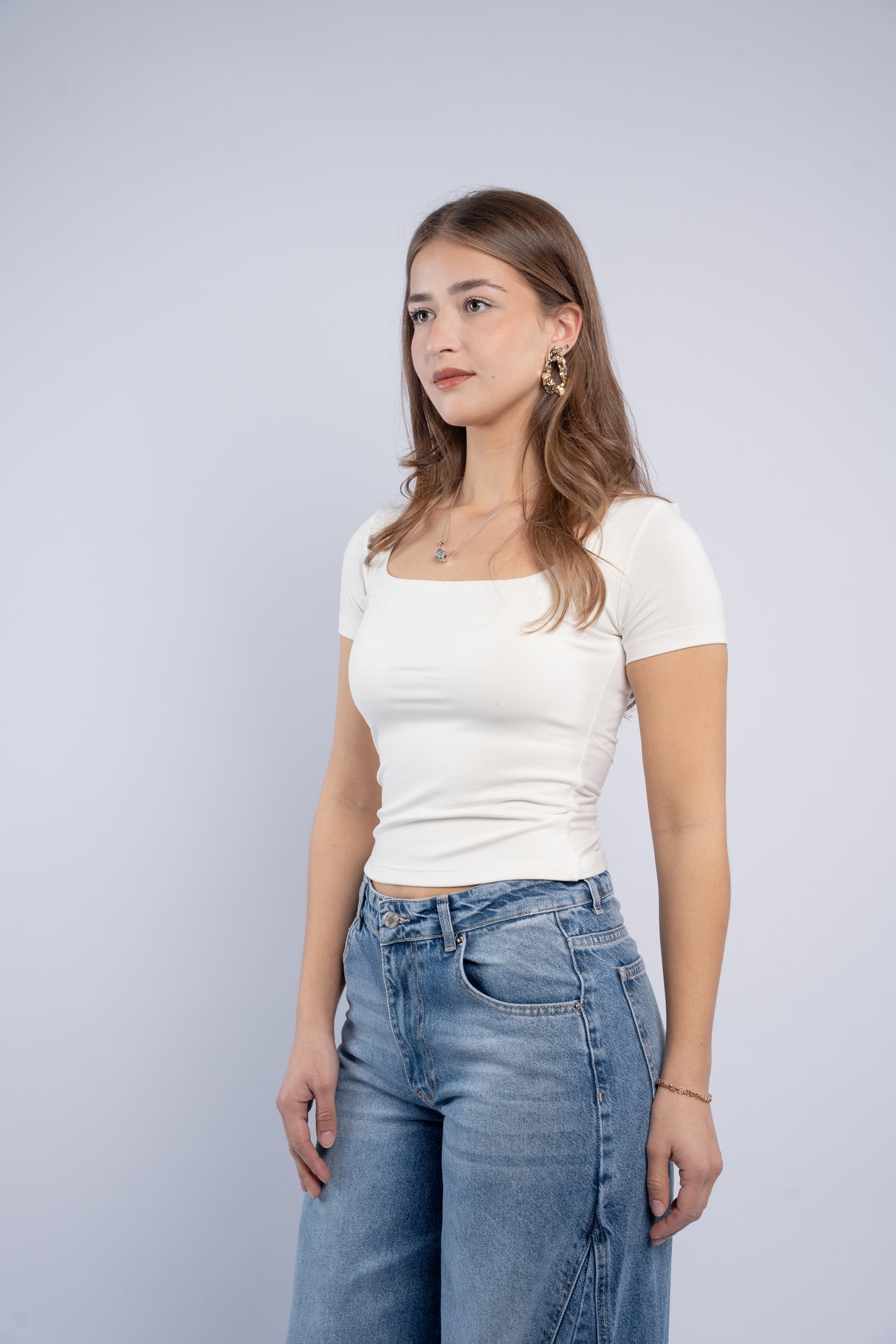 Square neck top