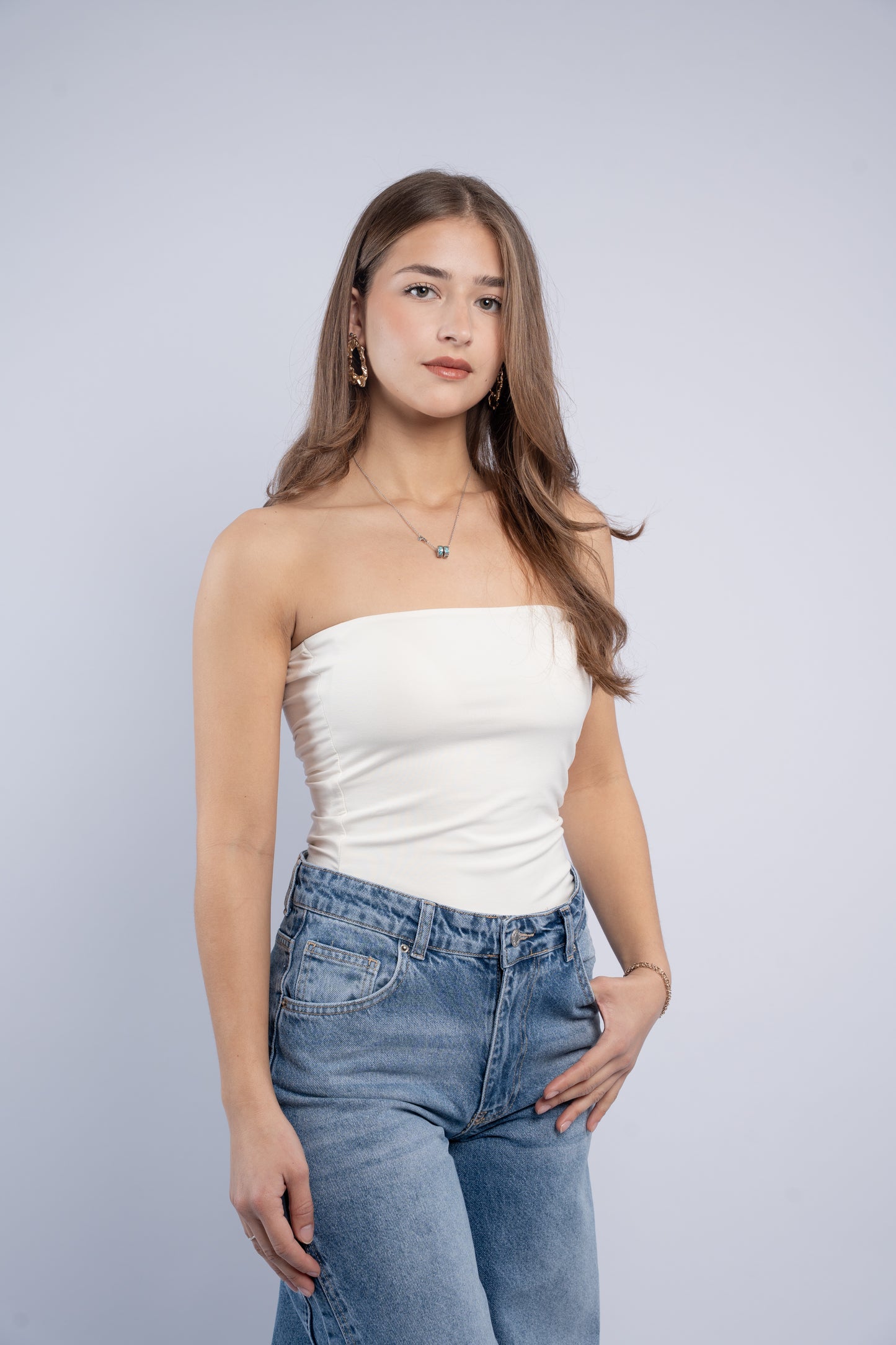 Strapless top