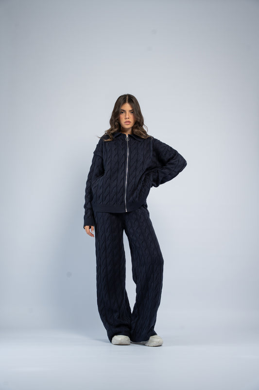 Braided zipper wool set