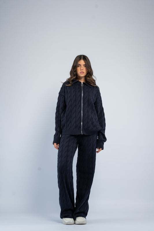 Braided zipper wool set