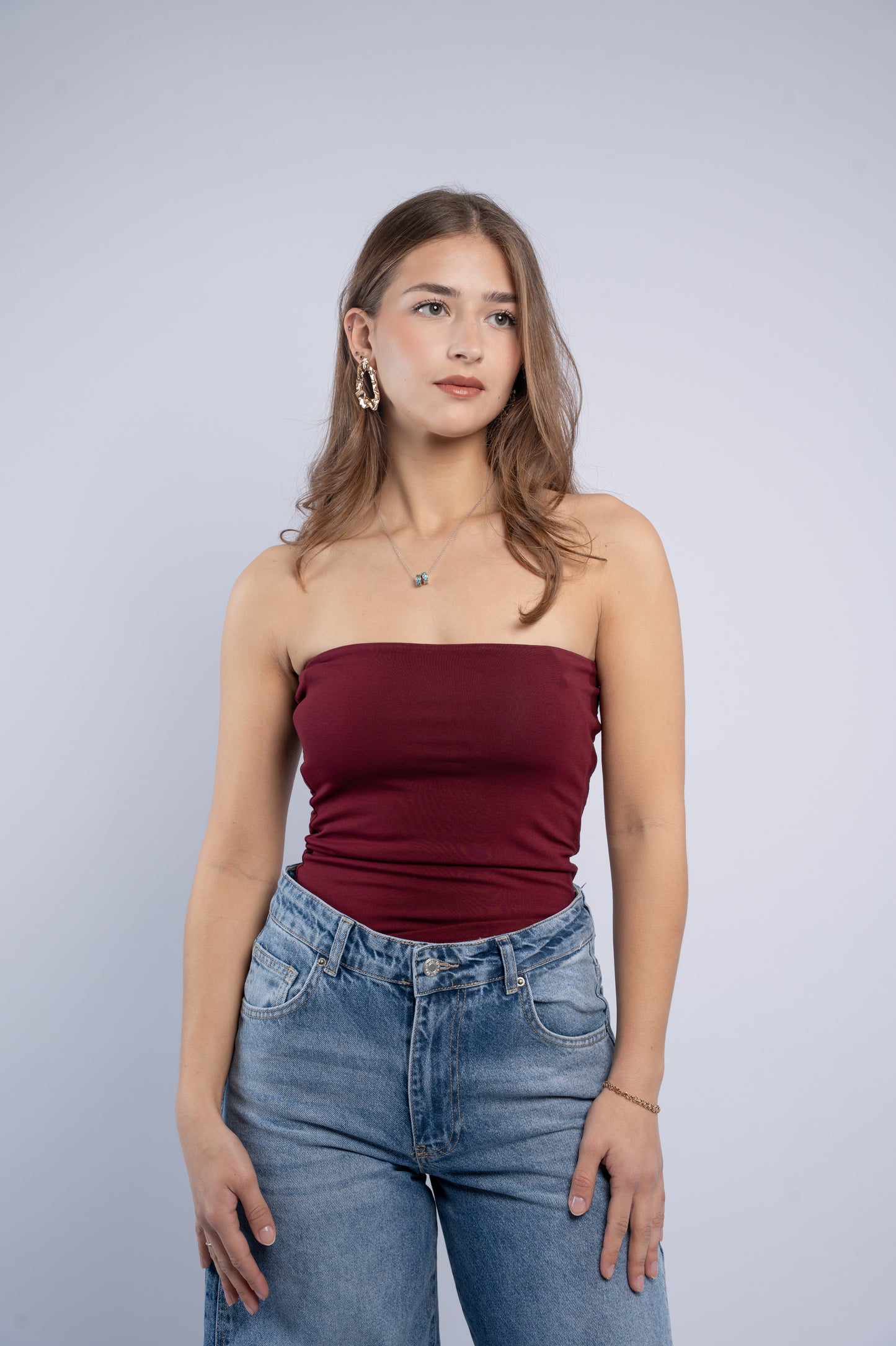 Strapless top