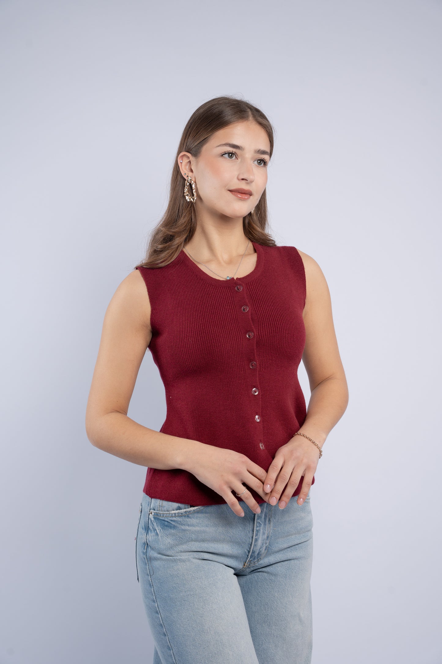 Sleeveless Knit Top