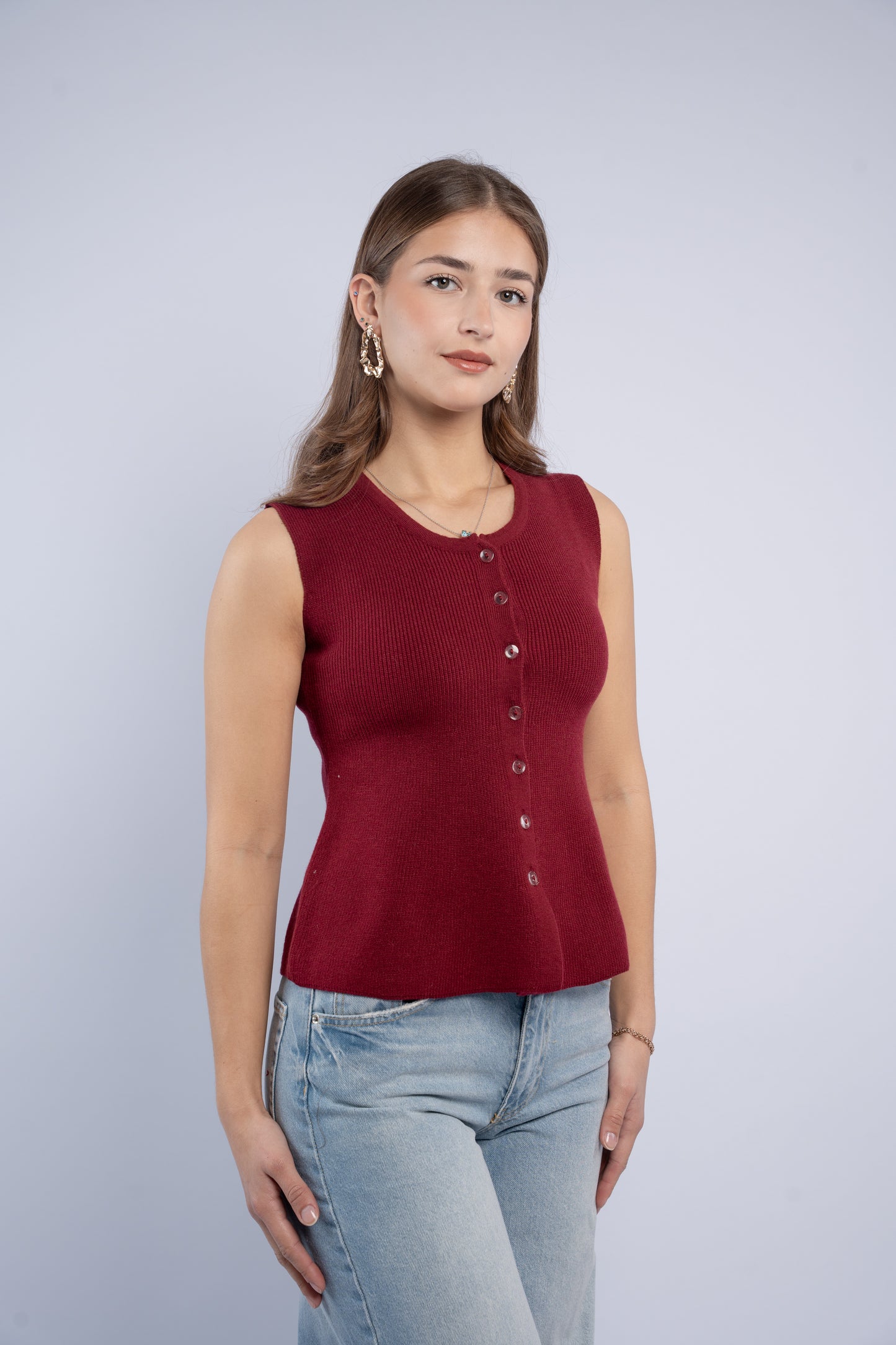 Sleeveless Knit Top